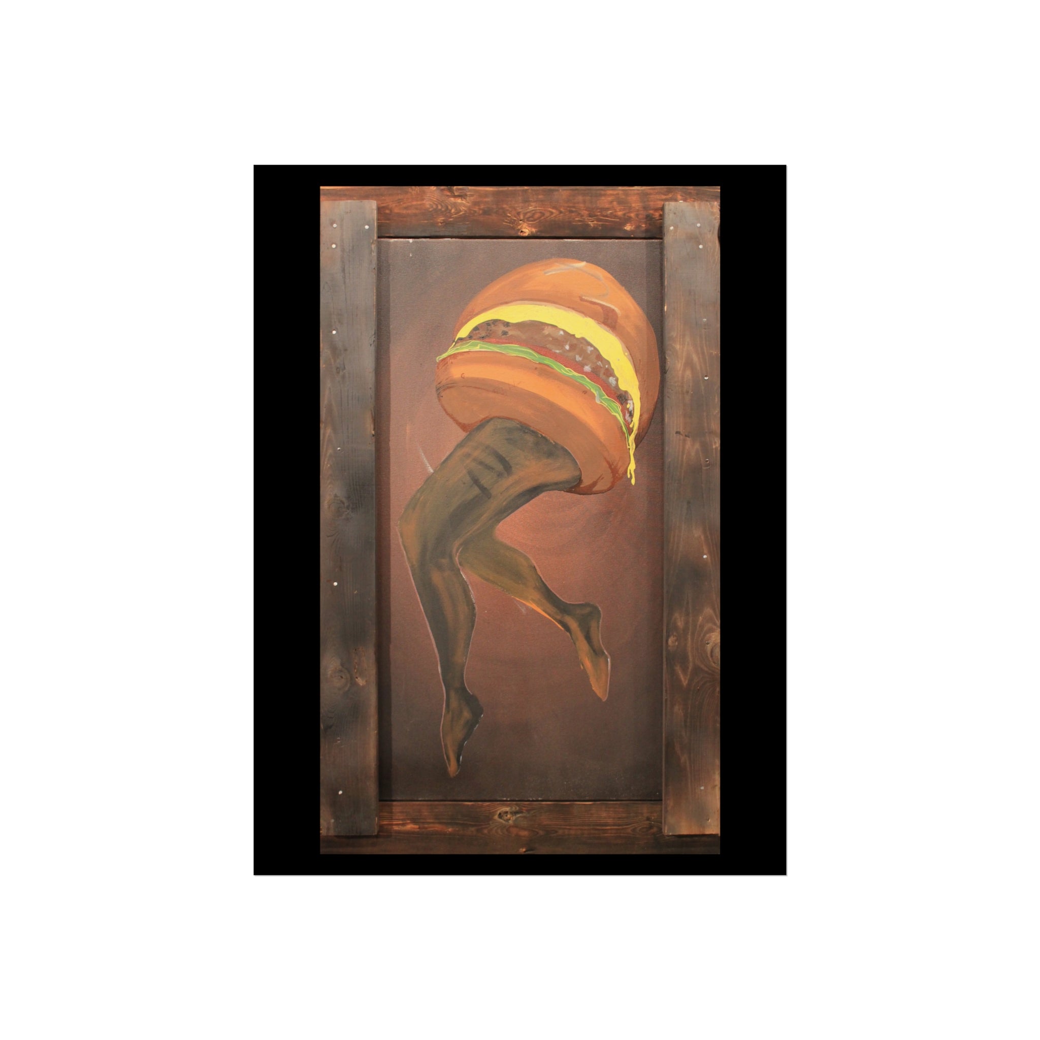 Burger Legs Fine Art Poster — "Burger Legs" Painting by Larry White