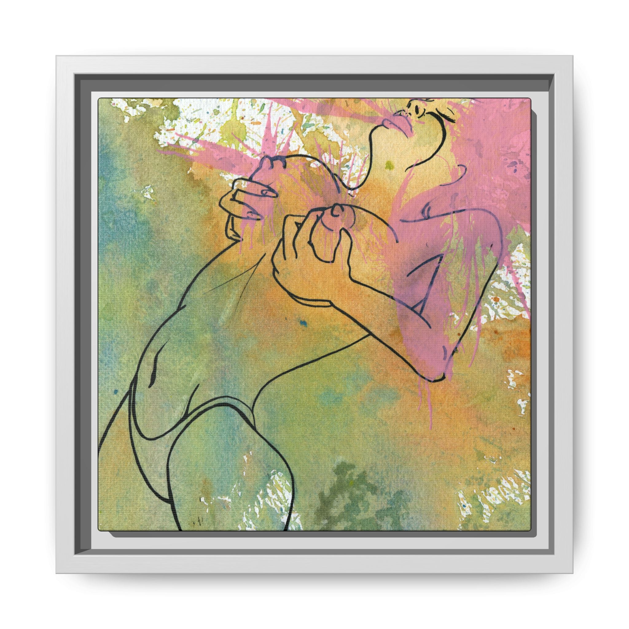 "Pinking" Canvas Framed print By Larry White