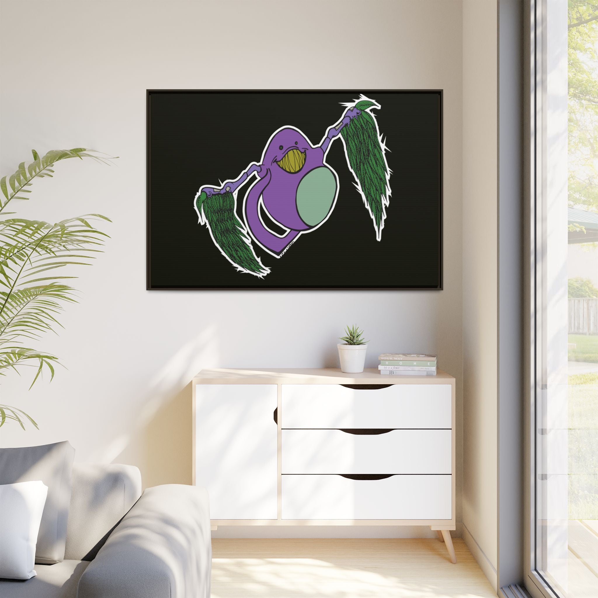 "Fly Guy" Framed Matte Canvas Art —By Larry White