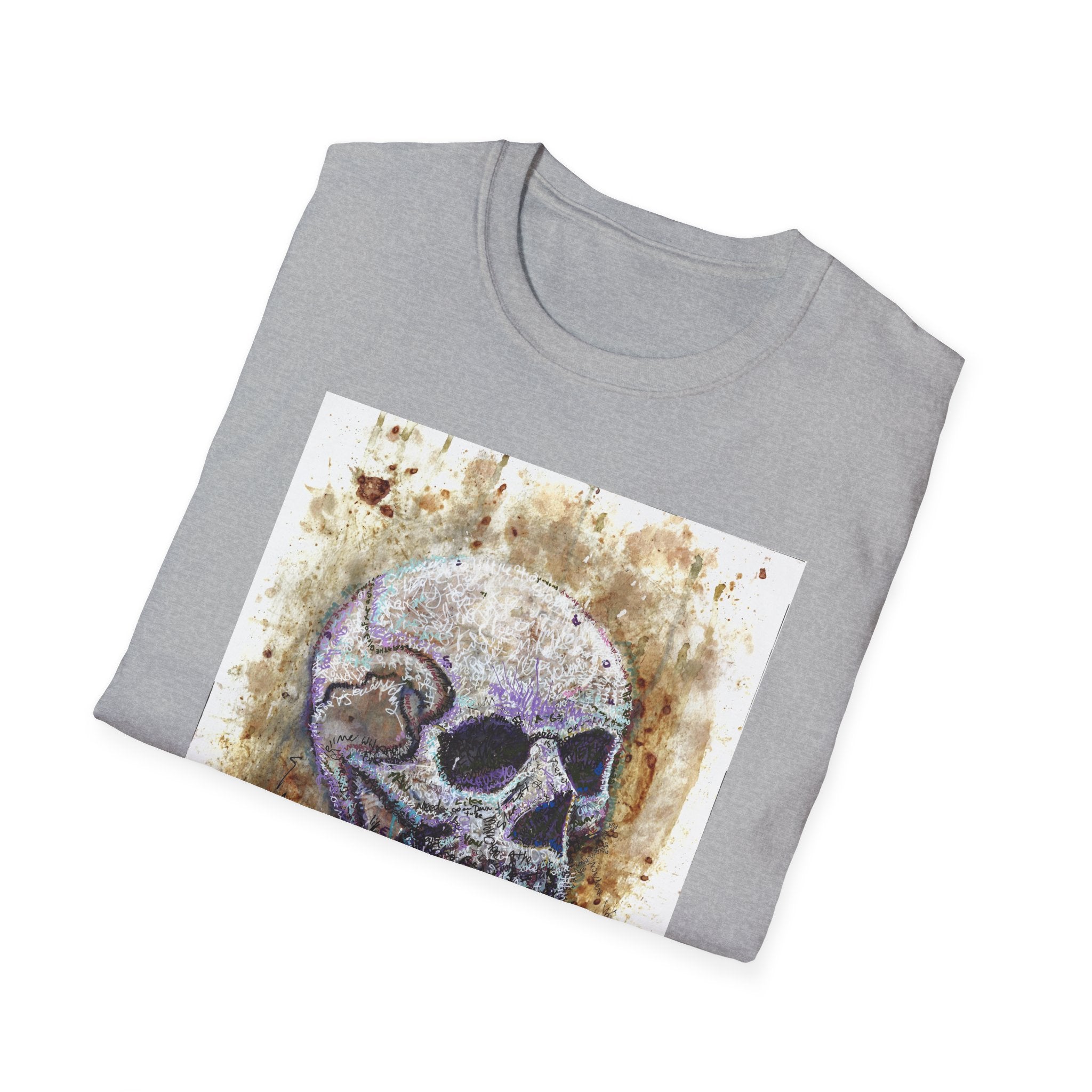 Framed Matte Canvas — "Albums" Skull Art by Larry White