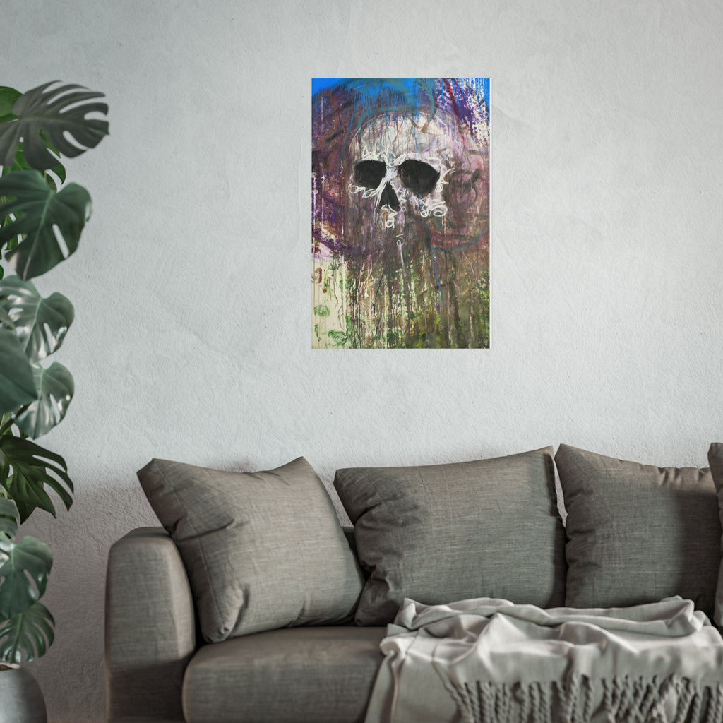 Arctic Skull Fine Art Poster — "Arctic" by Larry White (Mixed Media)