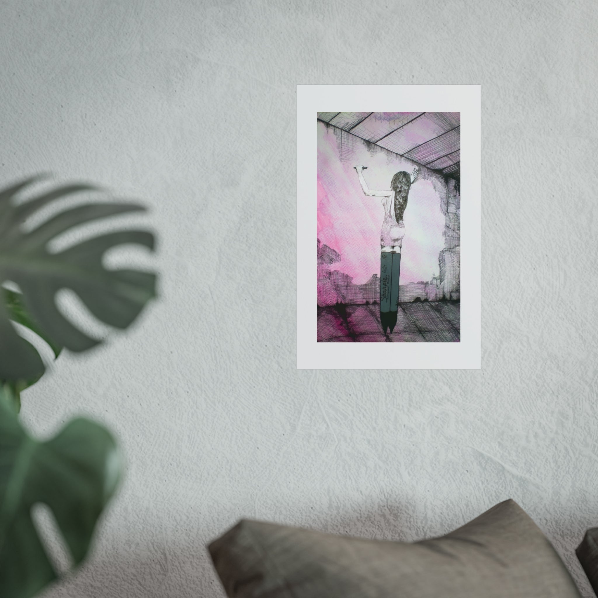 Fine Art Poster — "She Is Sharp" Feminine Illustration by Larry White