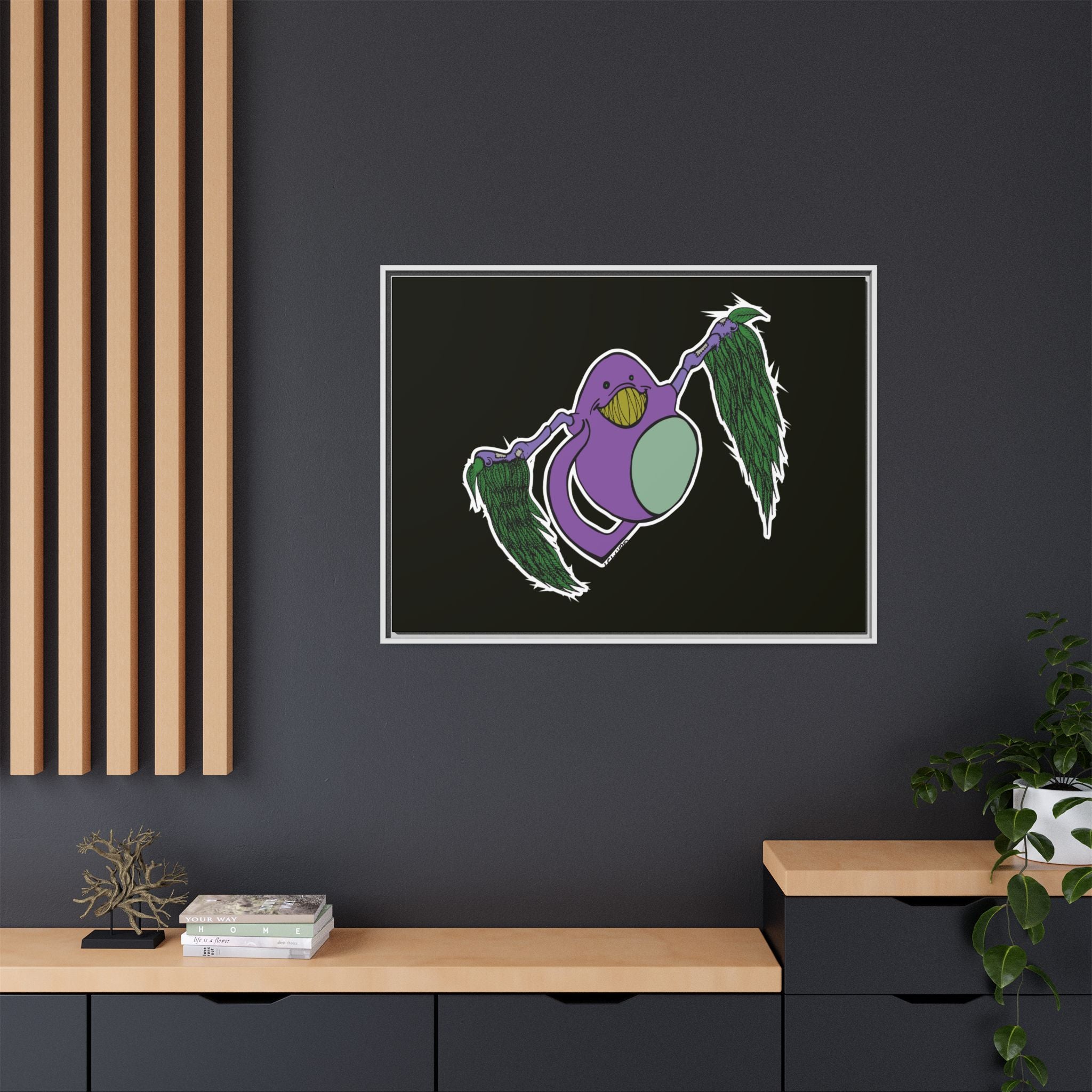 "Fly Guy" Framed Matte Canvas Art —By Larry White