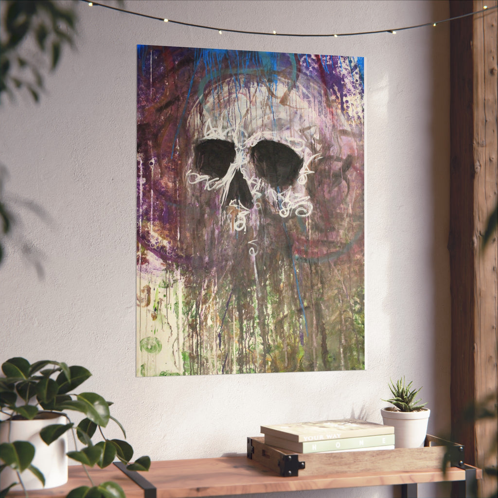 Arctic Skull Fine Art Poster — "Arctic" by Larry White (Mixed Media)