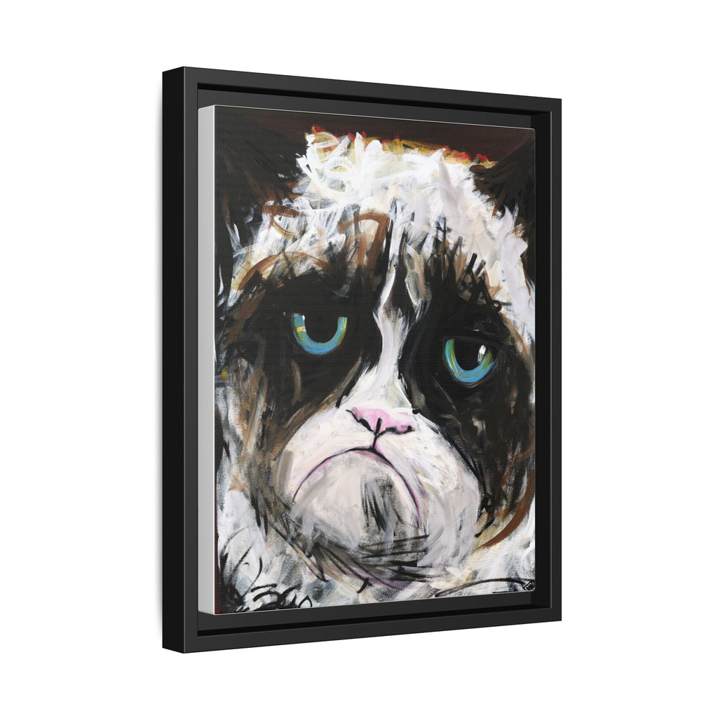 Grumpy Cat Portrait canvas print by Larry White