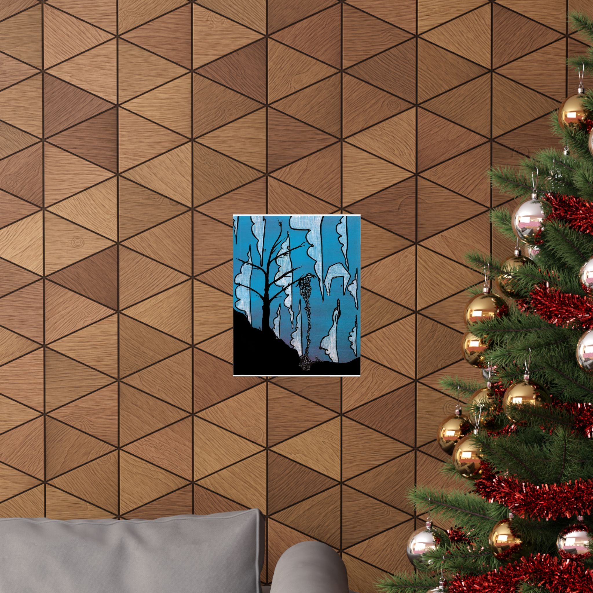 Run by Larry White Matte Vertical Poster — Comical Frosted Fruit Art