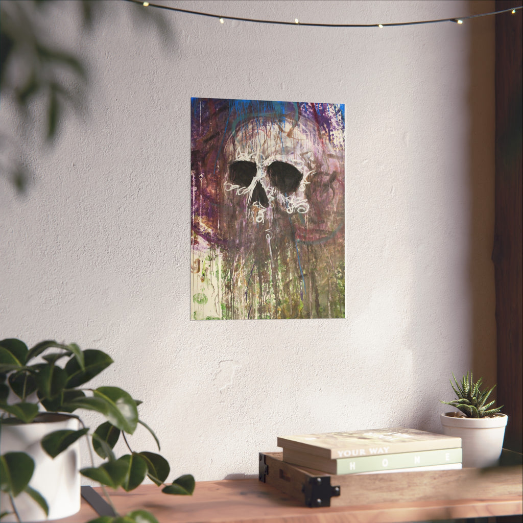 Arctic Skull Fine Art Poster — "Arctic" by Larry White (Mixed Media)