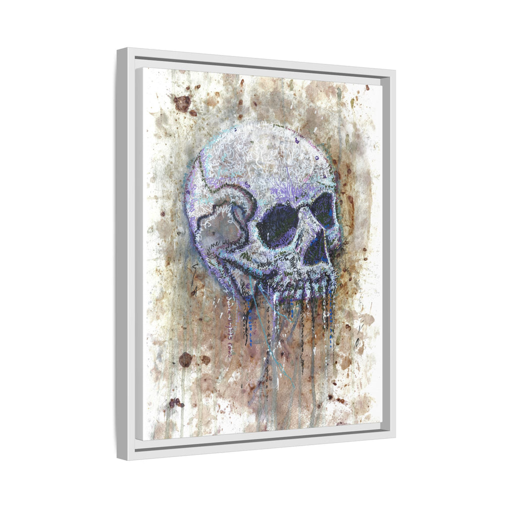 "Albums" Skull Art by Larry White  Framed Matte Canvas —