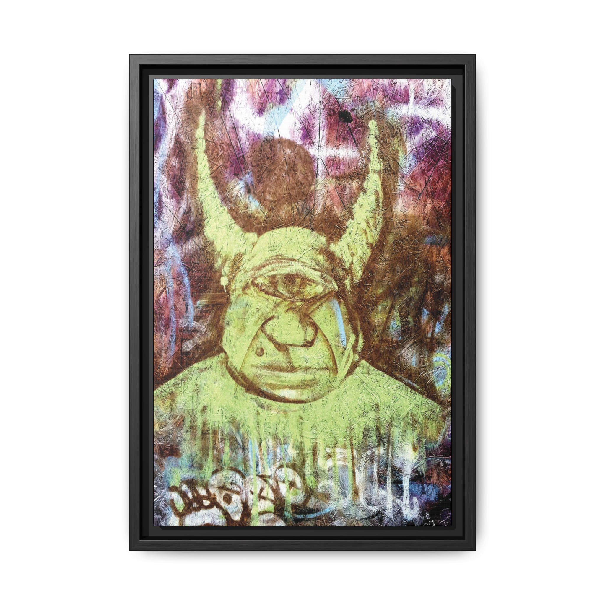 Cyclops Viking Art Print canvas print by Larry White