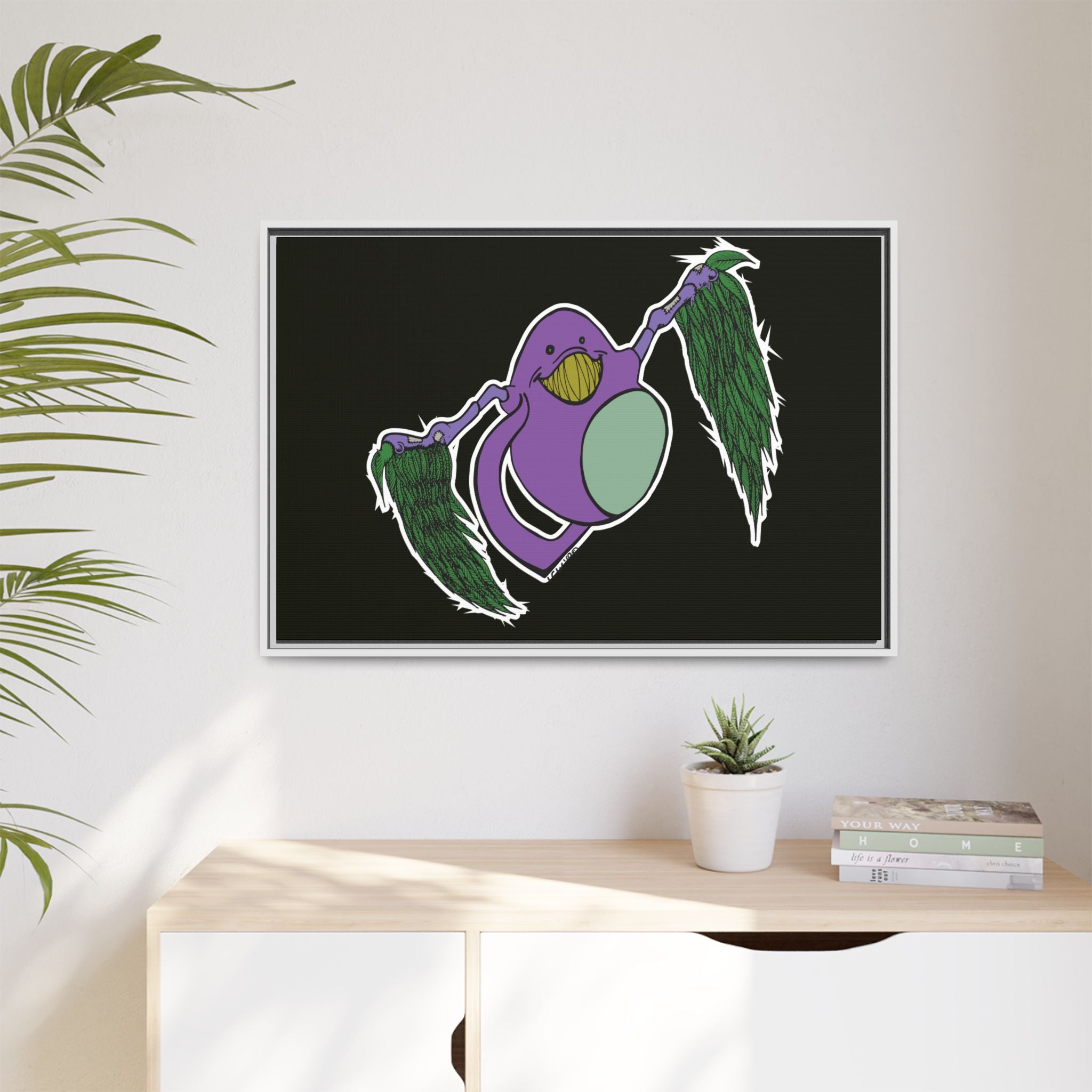"Fly Guy" Framed Matte Canvas Art —By Larry White