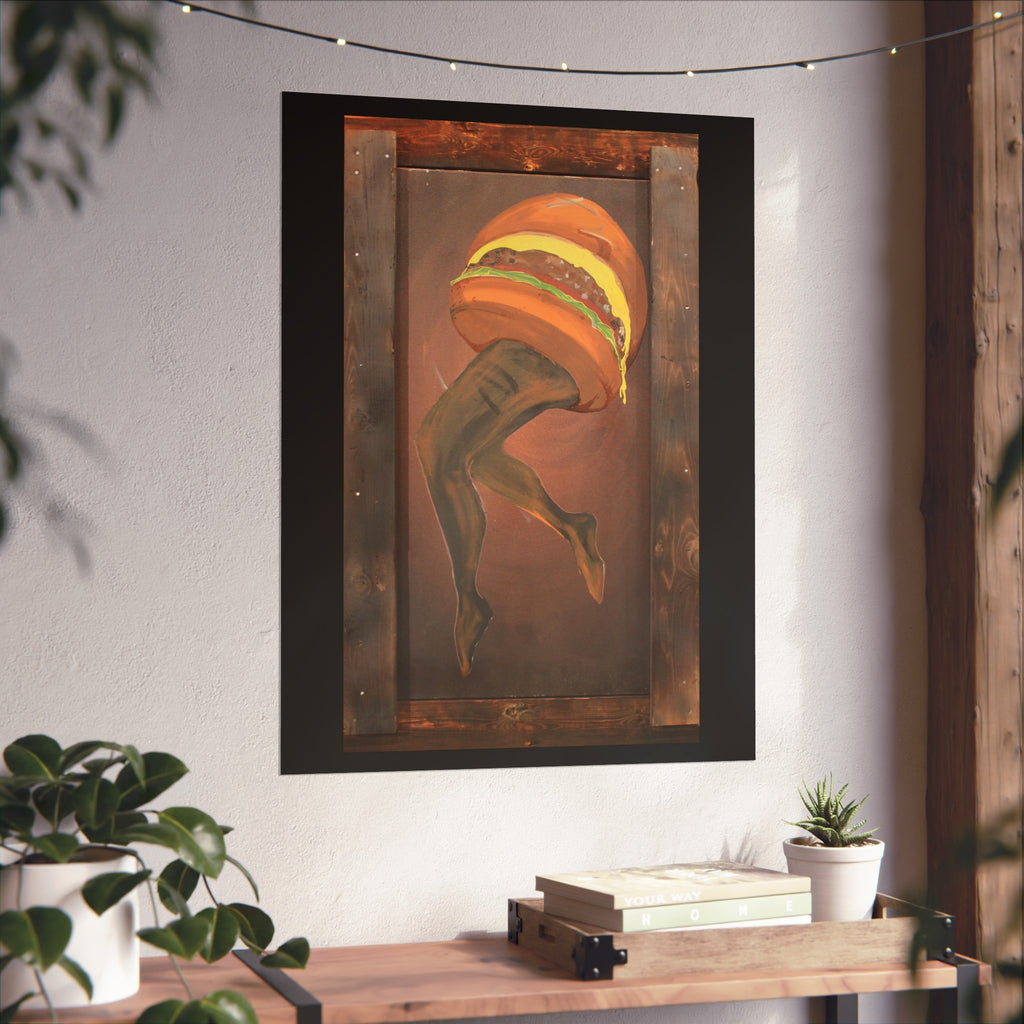 Burger Legs Fine Art Poster — "Burger Legs" Painting by Larry White