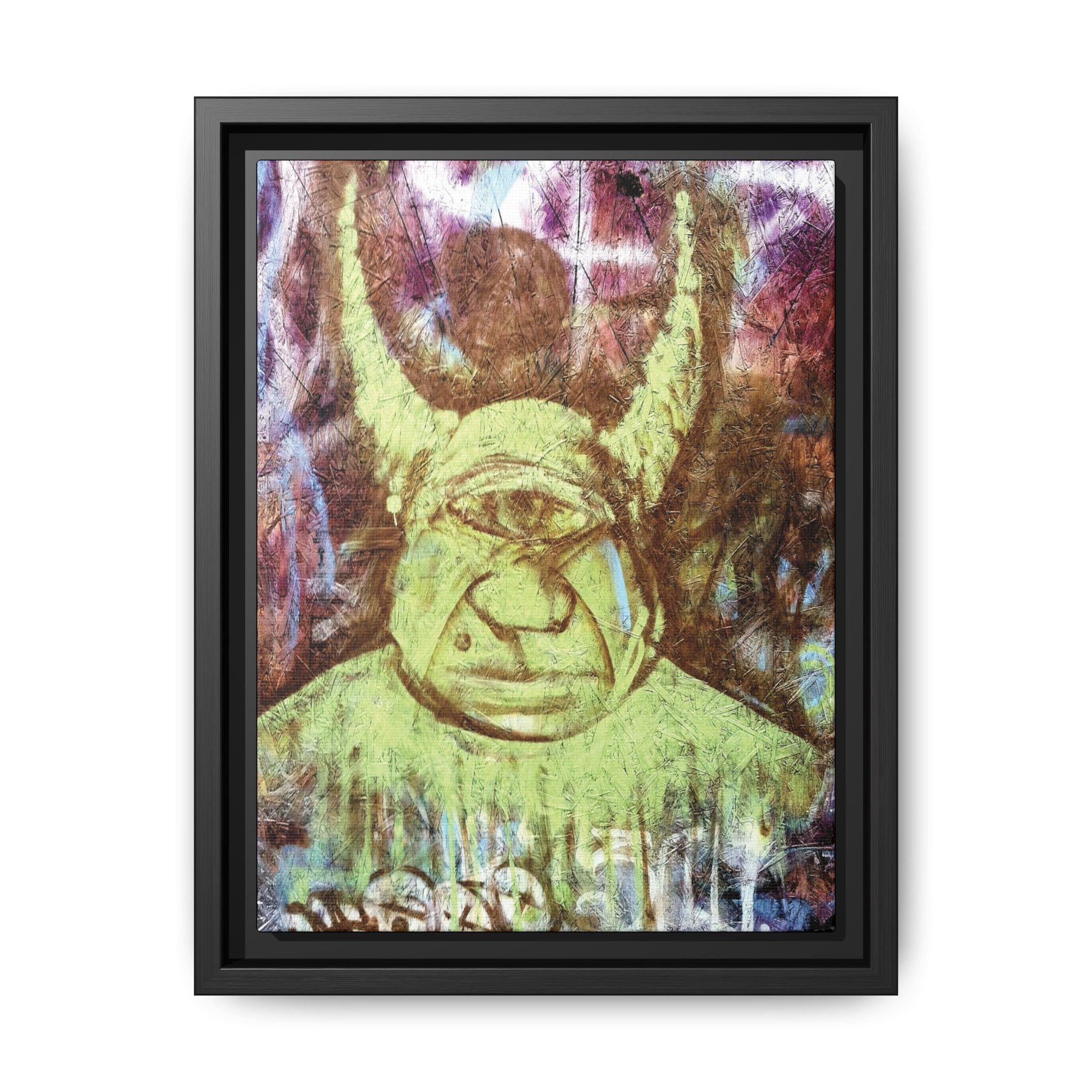 Cyclops Viking Art Print canvas print by Larry White