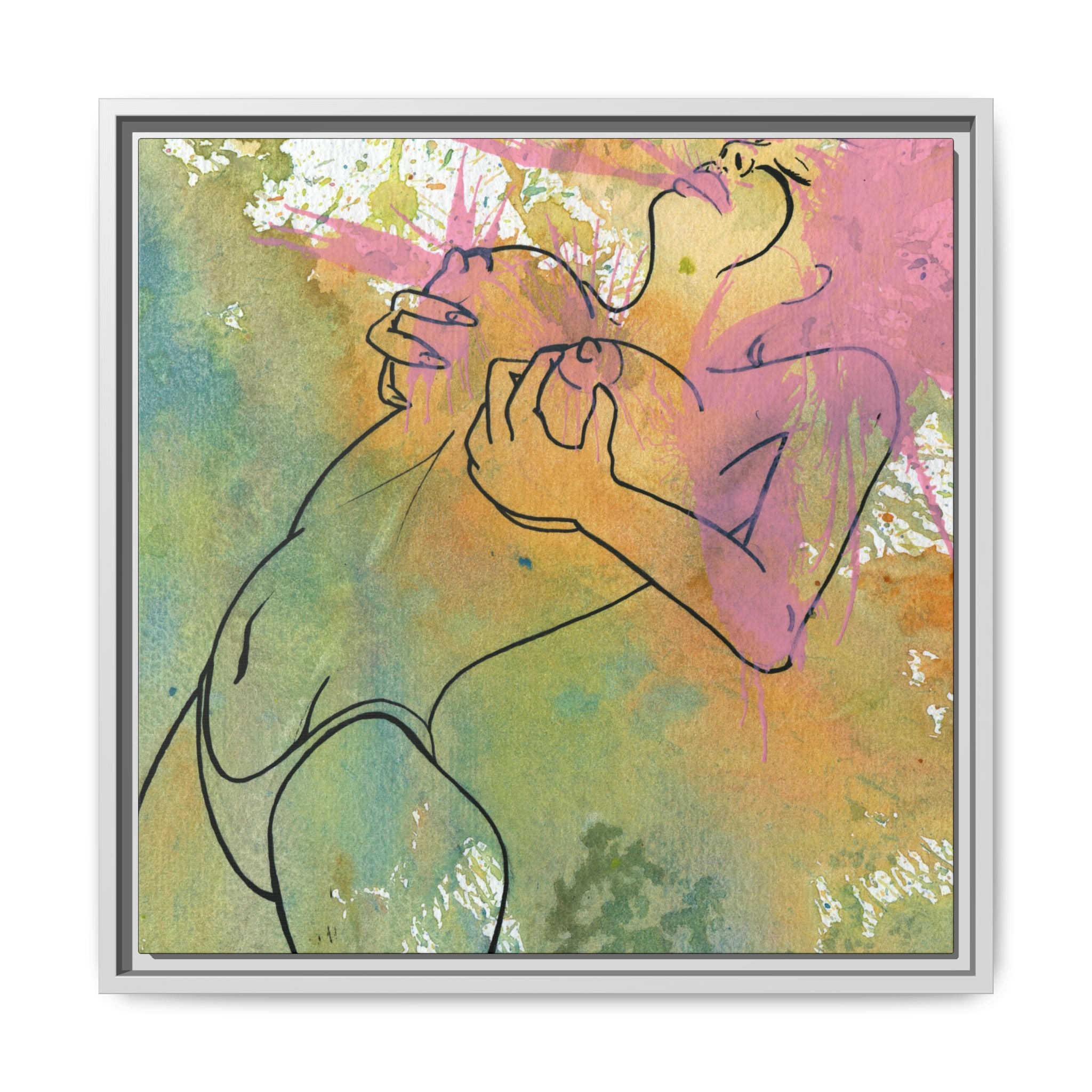 "Pinking" Canvas Framed print By Larry White