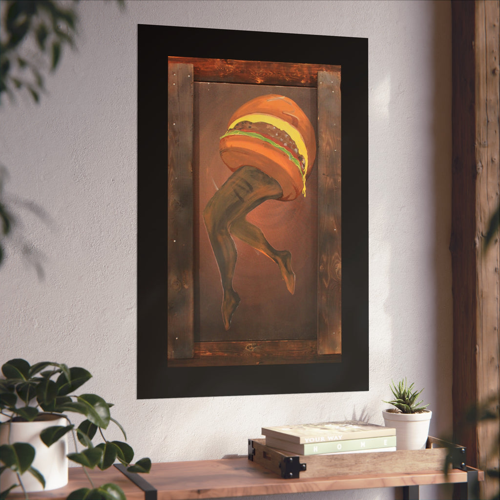 Burger Legs Fine Art Poster — "Burger Legs" Painting by Larry White