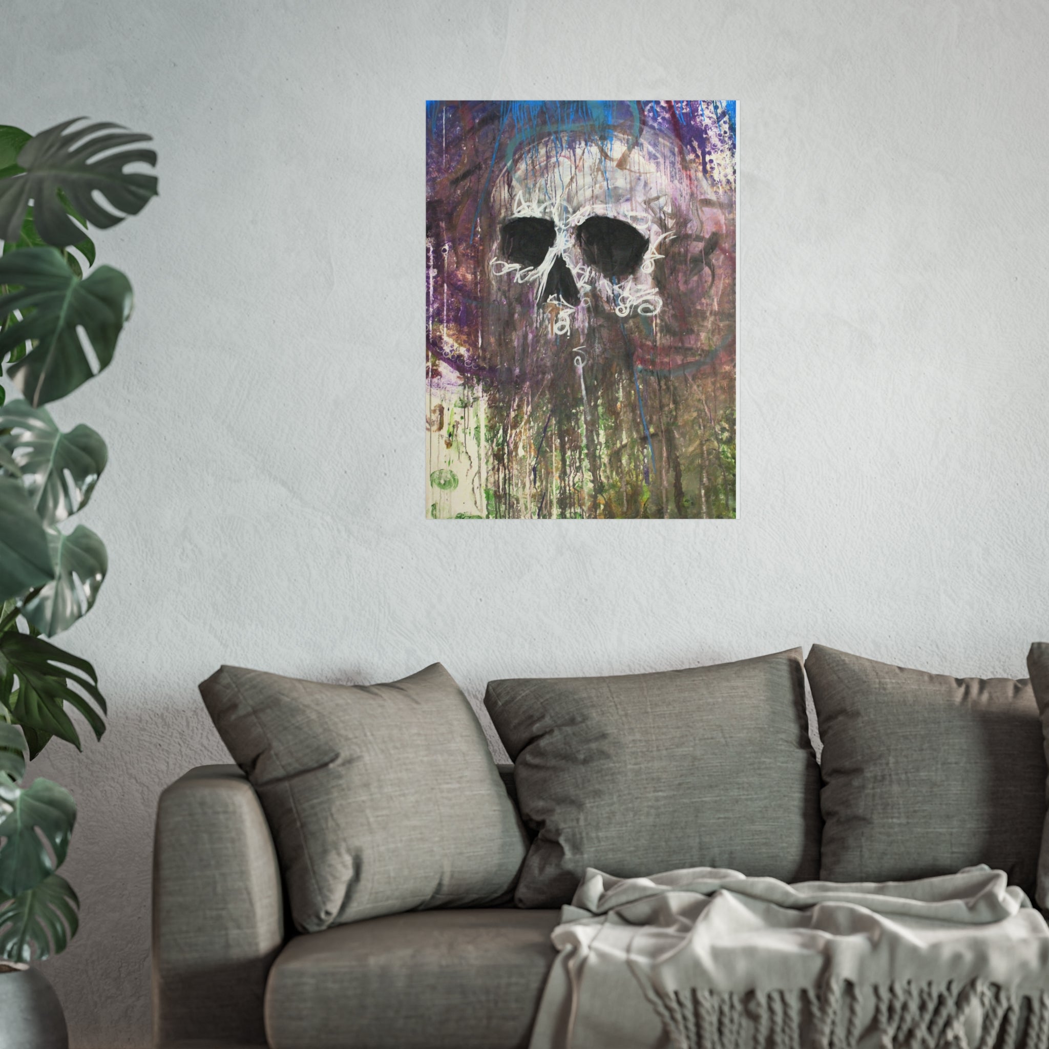 Arctic Skull Fine Art Poster — "Arctic" by Larry White (Mixed Media)