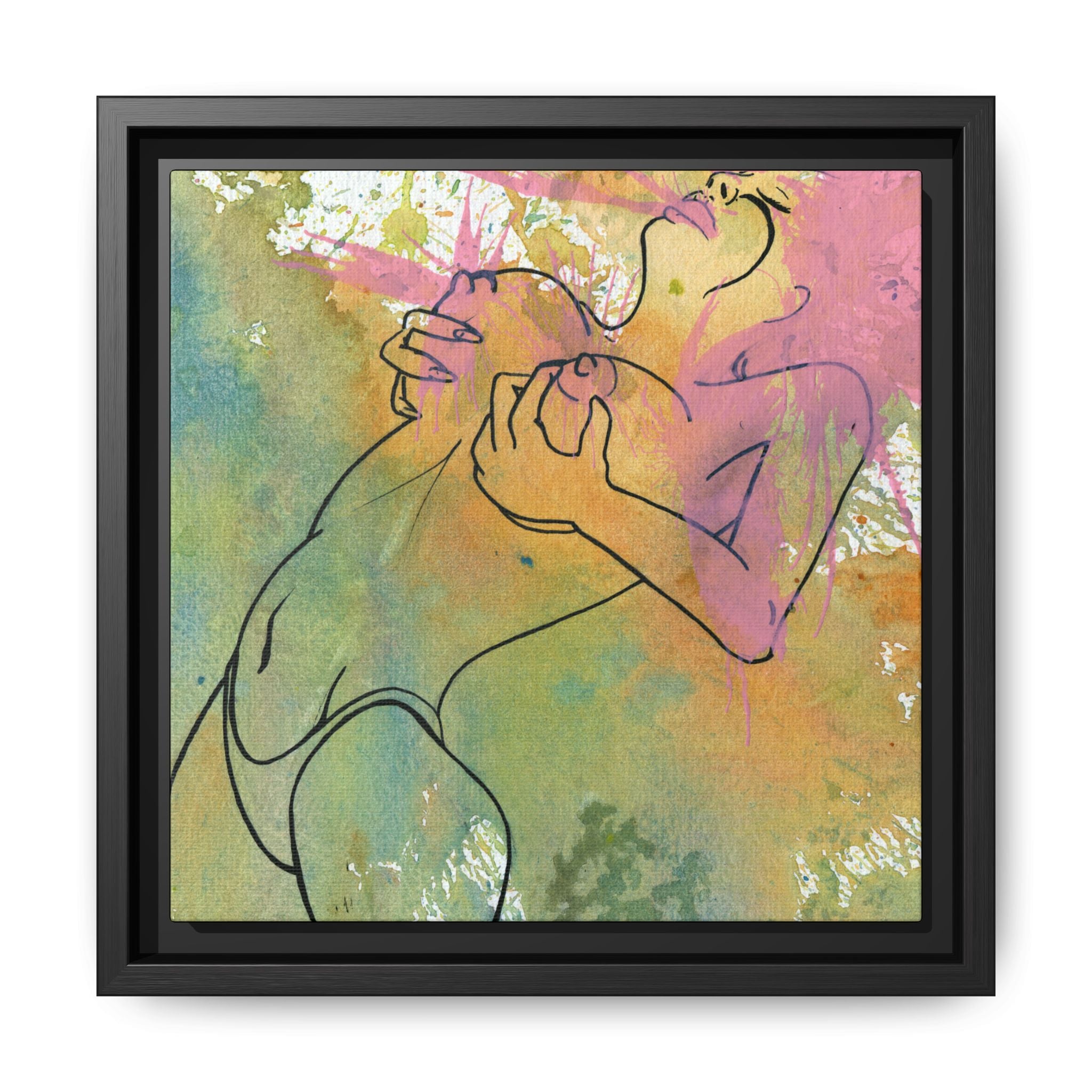 "Pinking" Canvas Framed print By Larry White