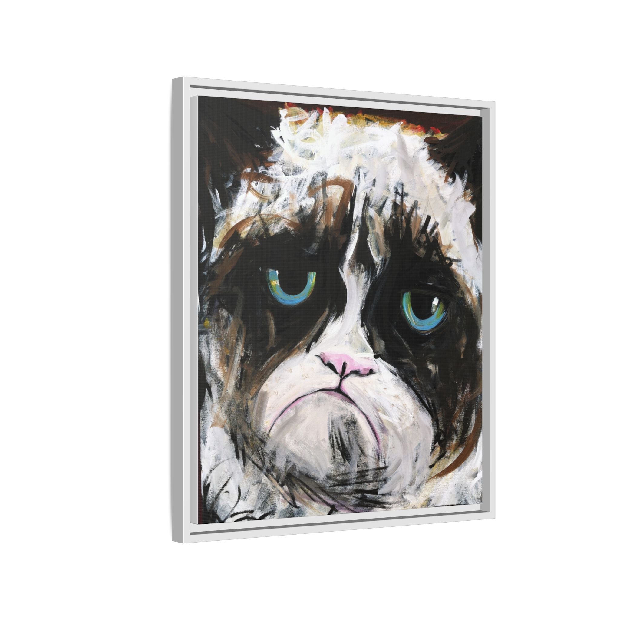 Grumpy Cat Portrait canvas print by Larry White