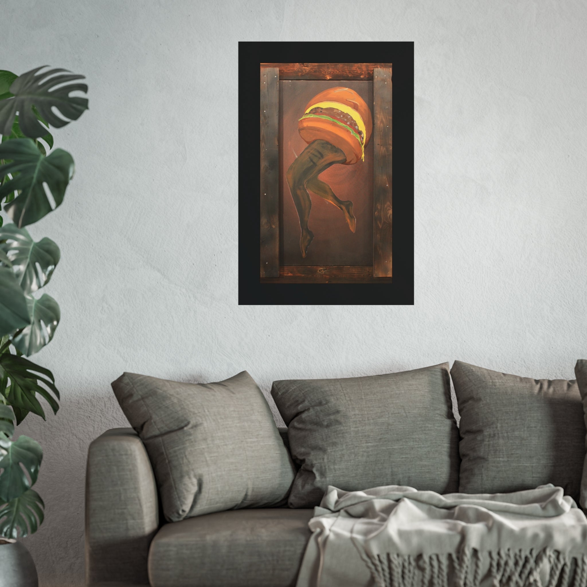 Burger Legs Fine Art Poster — "Burger Legs" Painting by Larry White