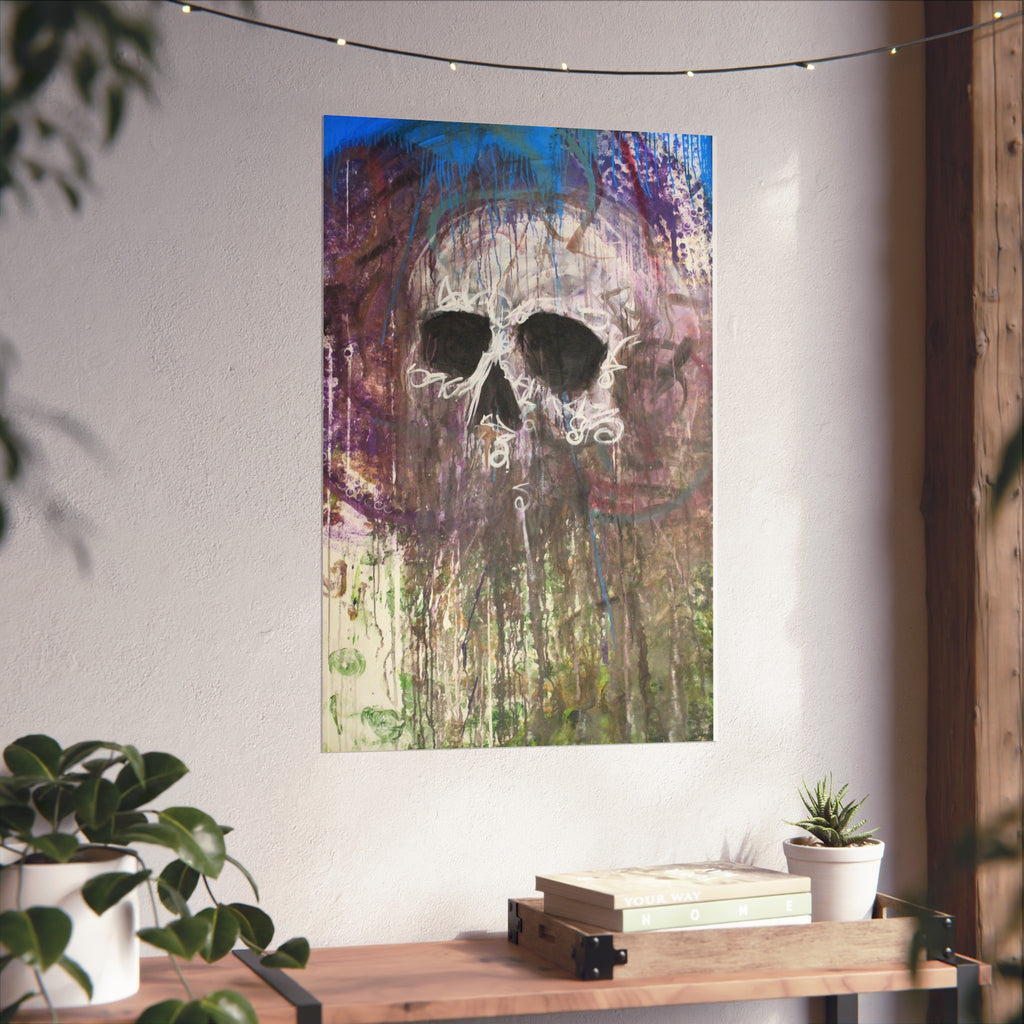 Arctic Skull Fine Art Poster — "Arctic" by Larry White (Mixed Media)