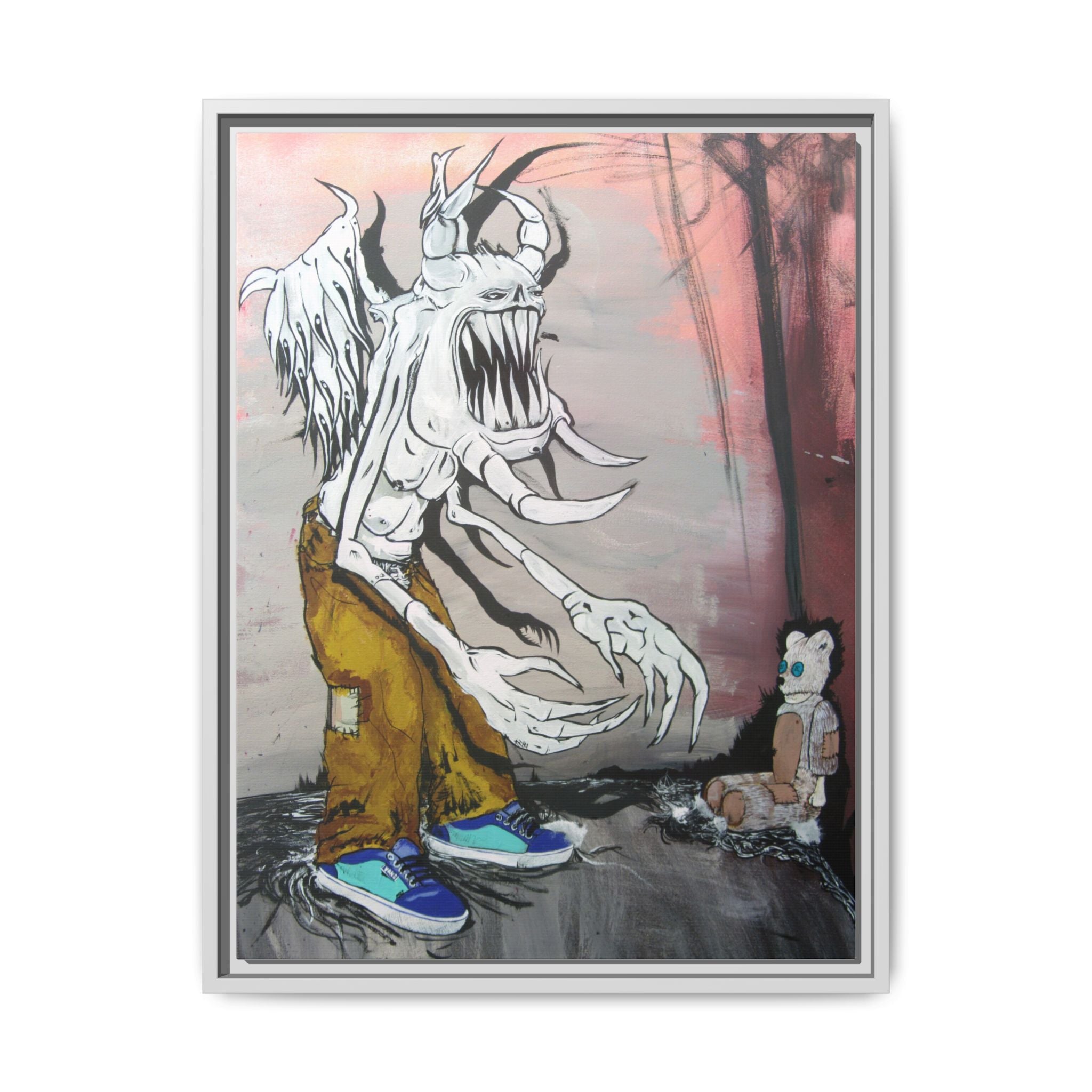 "Boogieman in slacks canvas Print by Larry White
