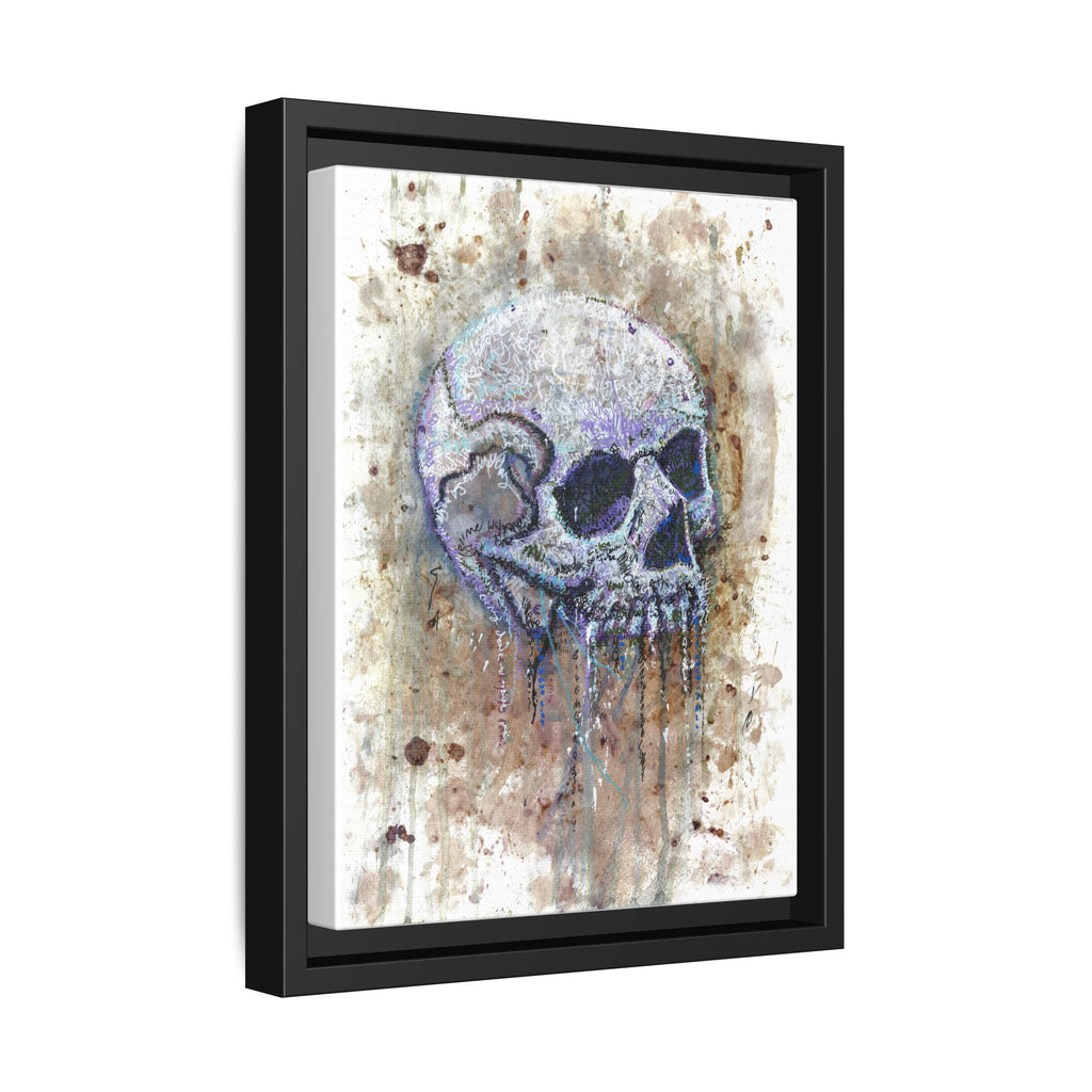 "Albums" Skull Art by Larry White  Framed Matte Canvas —