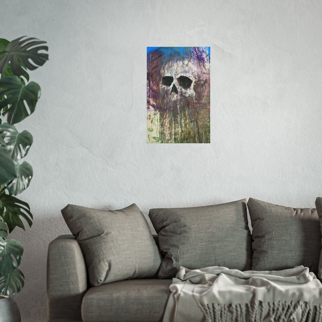 Arctic Skull Fine Art Poster — "Arctic" by Larry White (Mixed Media)