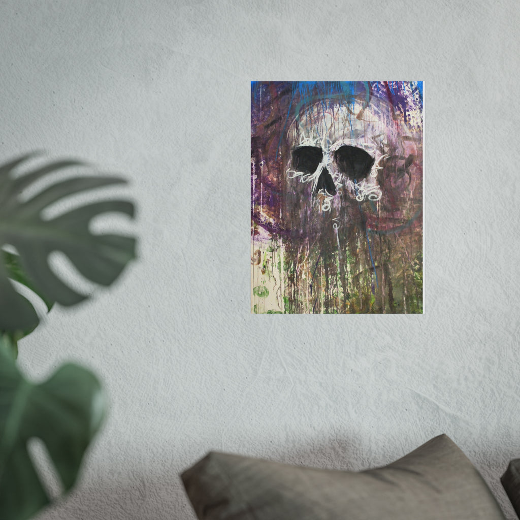 Arctic Skull Fine Art Poster — "Arctic" by Larry White (Mixed Media)