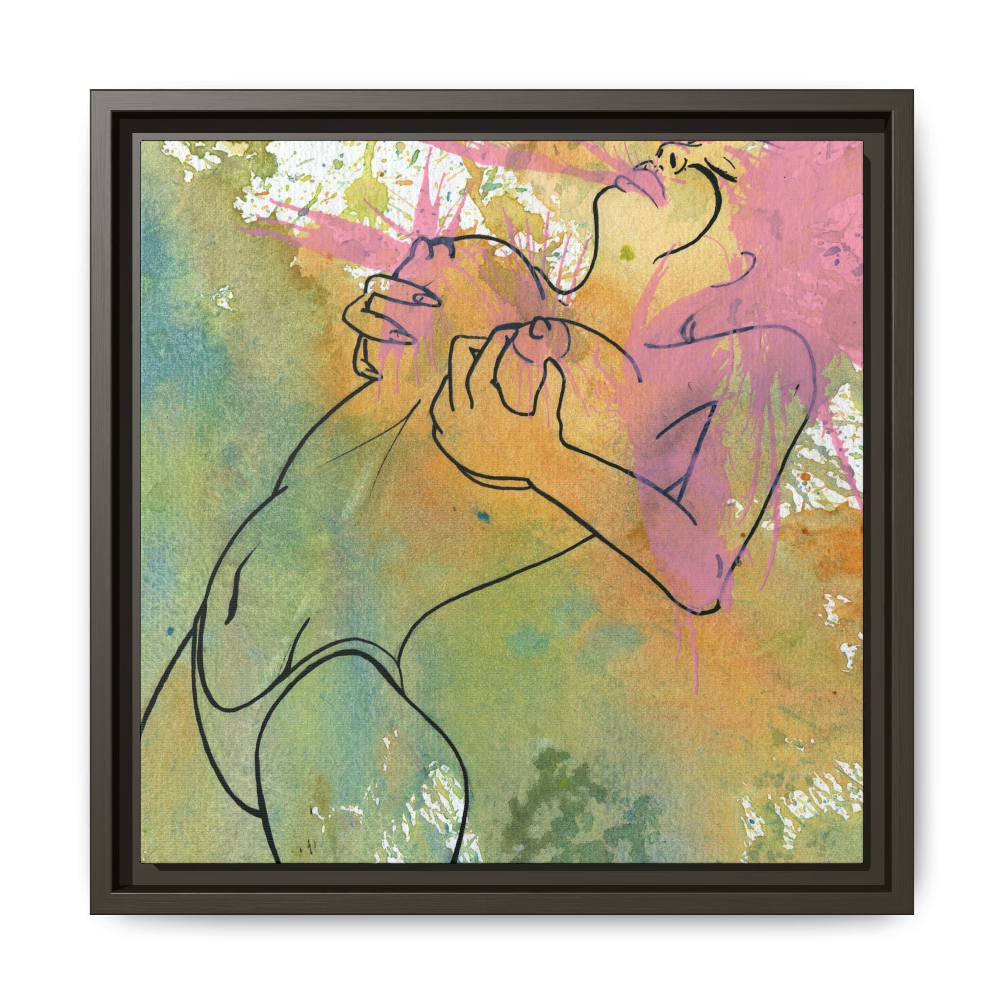 "Pinking" Canvas Framed print By Larry White