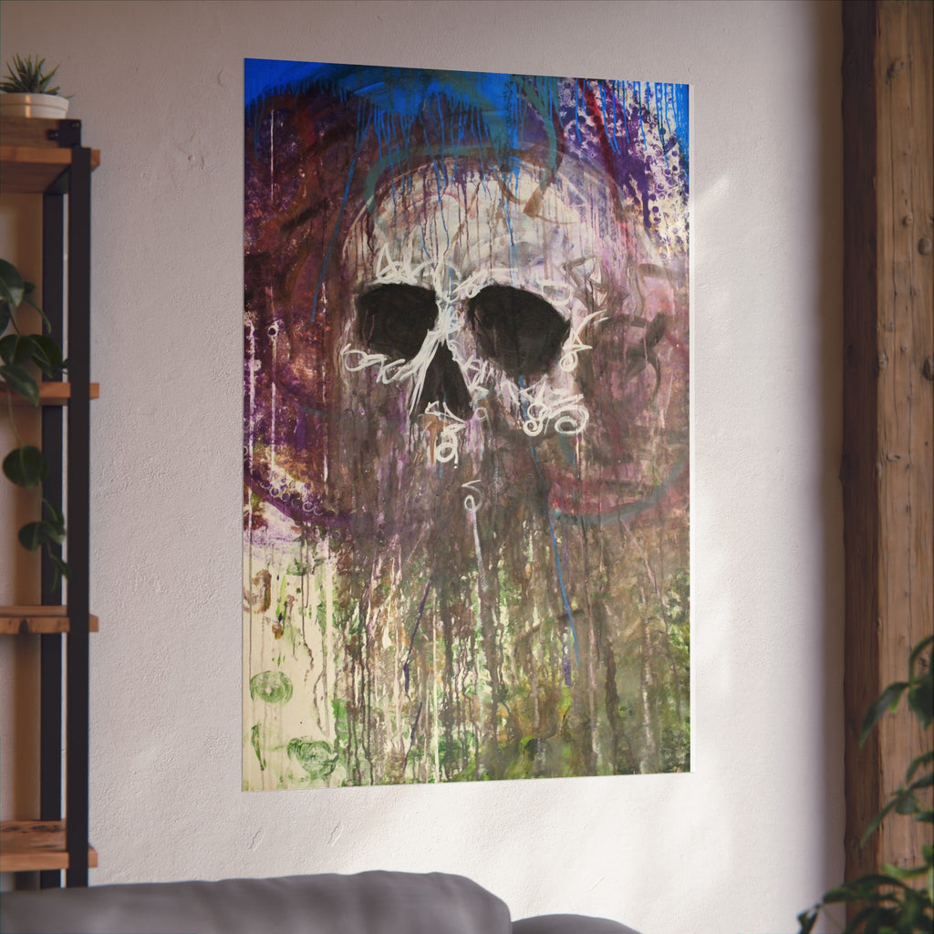 Arctic Skull Fine Art Poster — "Arctic" by Larry White (Mixed Media)