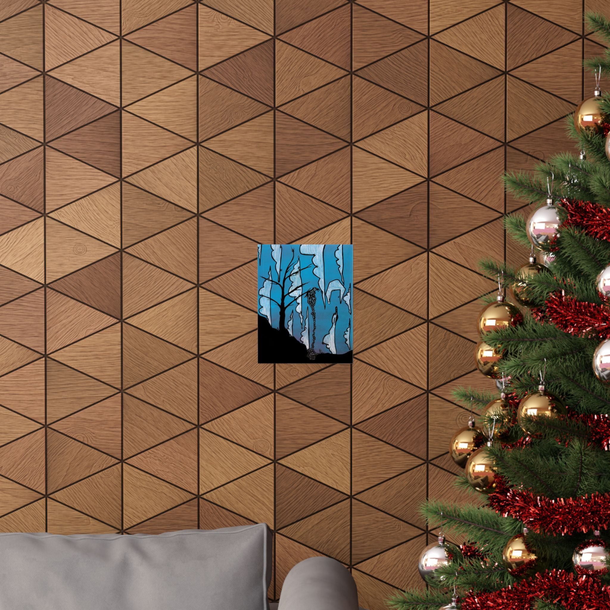 Run by Larry White Matte Vertical Poster — Comical Frosted Fruit Art