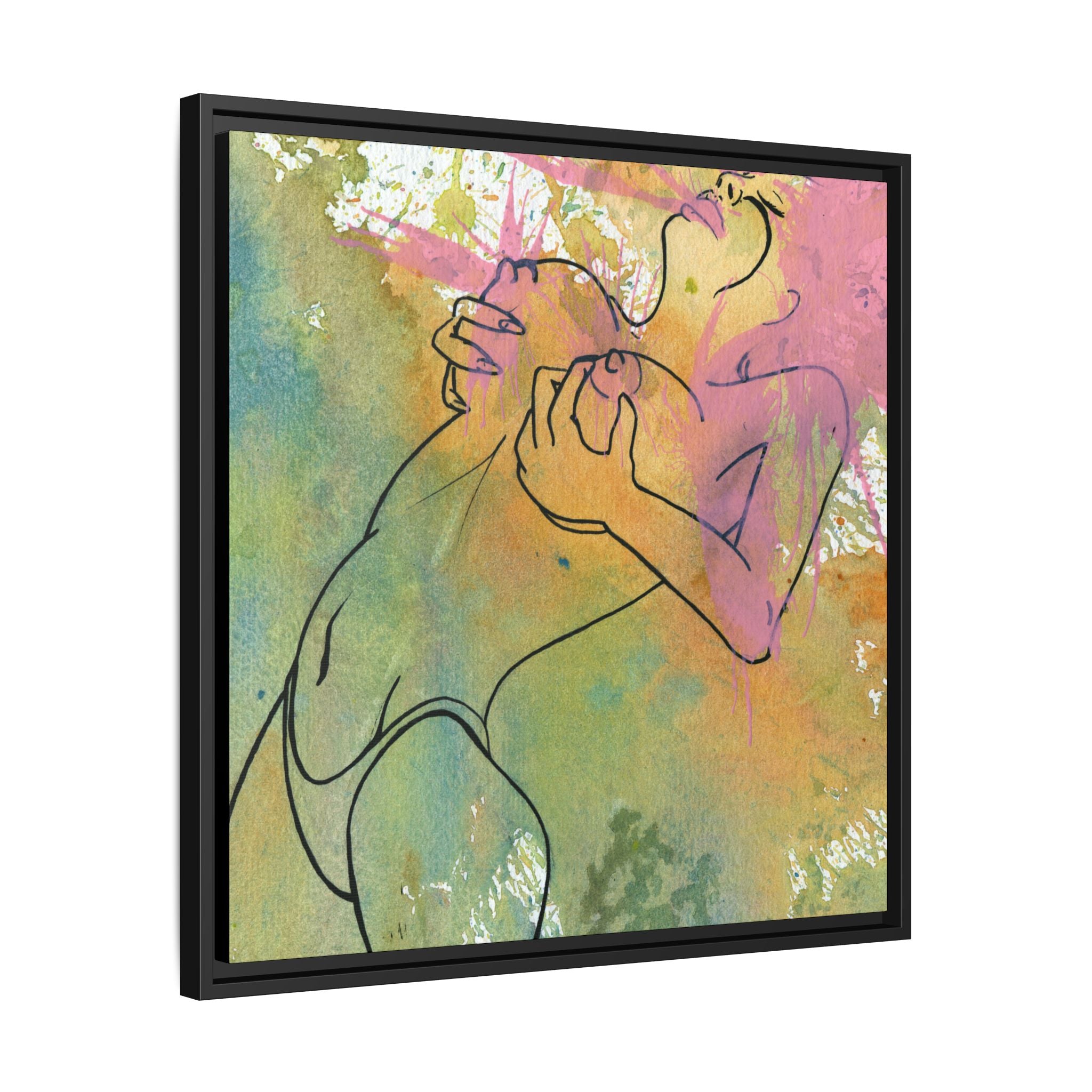 "Pinking" Canvas Framed print By Larry White