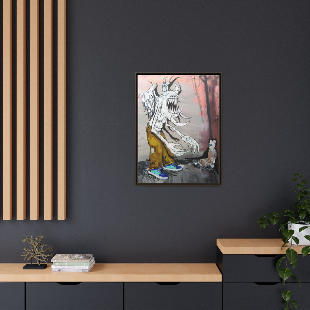 "Boogieman in slacks canvas Print by Larry White