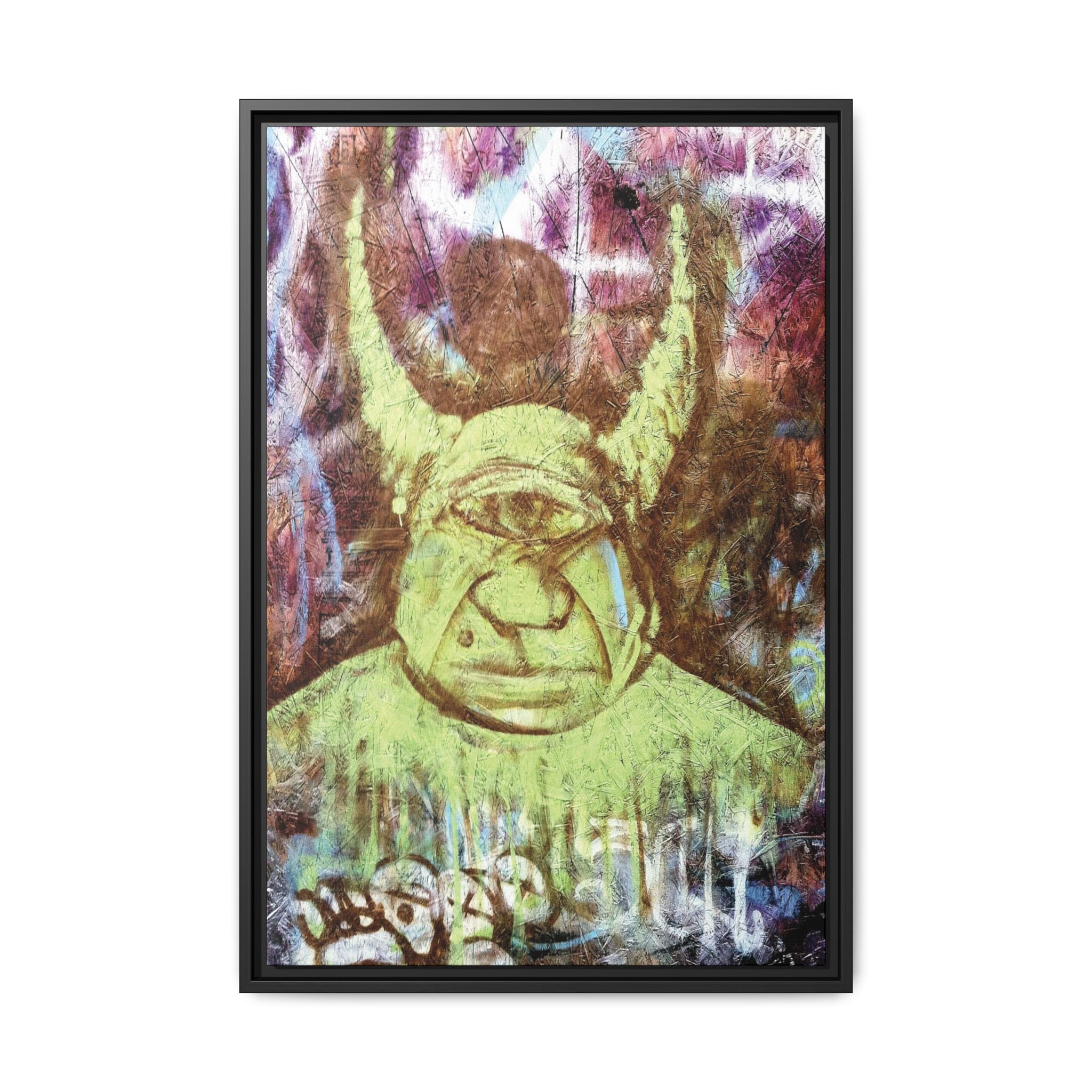 Cyclops Viking Art Print canvas print by Larry White