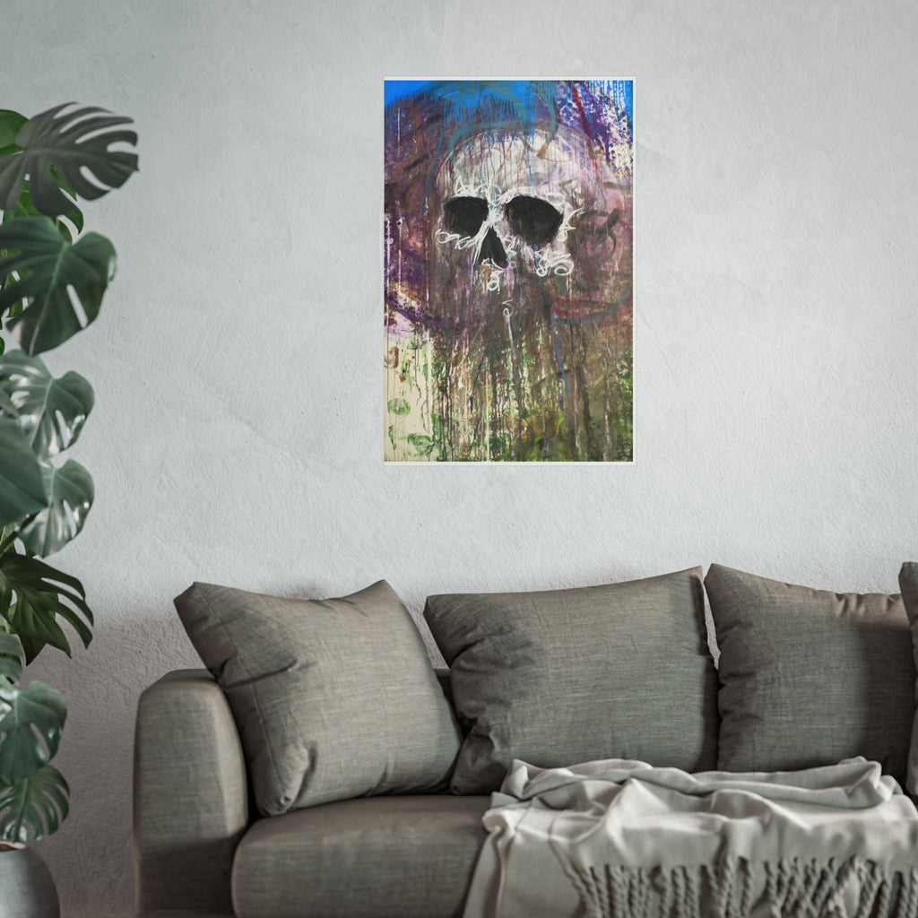Arctic Skull Fine Art Poster — "Arctic" by Larry White (Mixed Media)