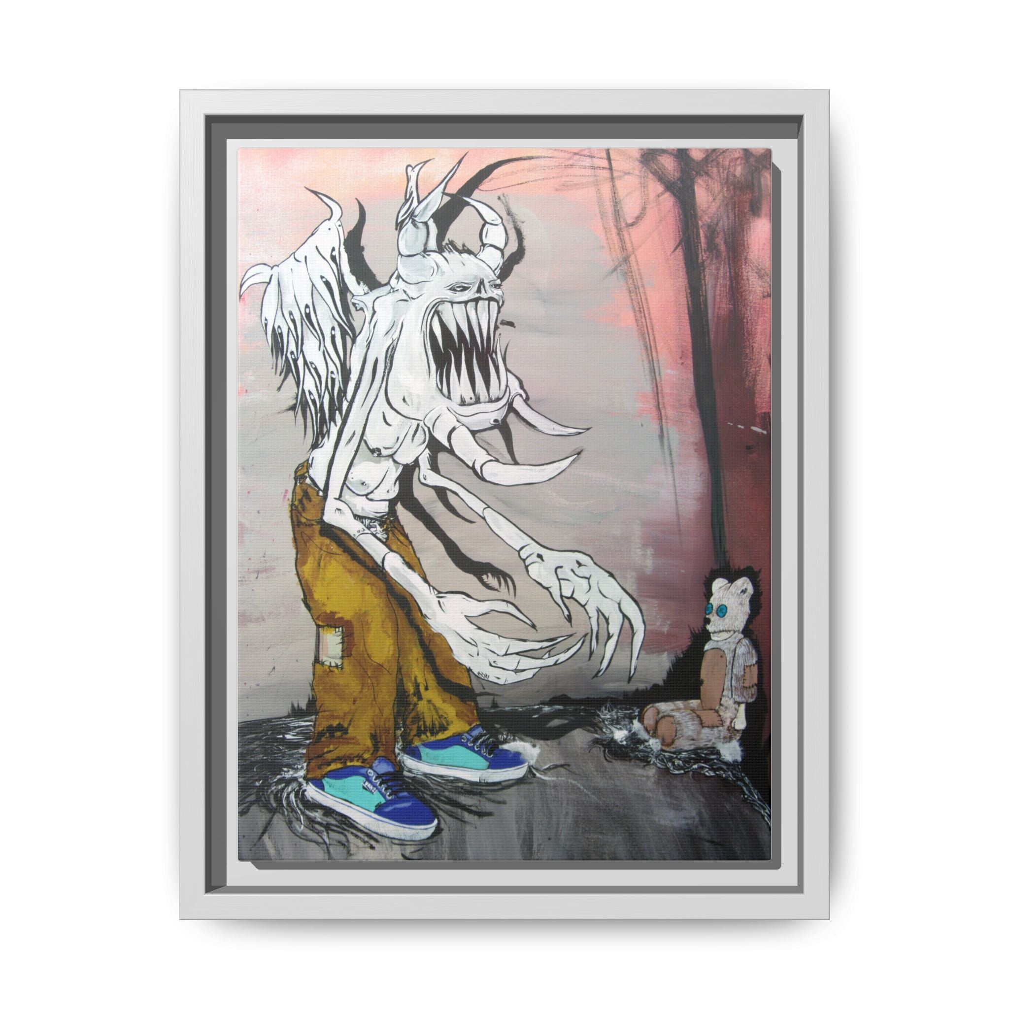 "Boogieman in slacks canvas Print by Larry White