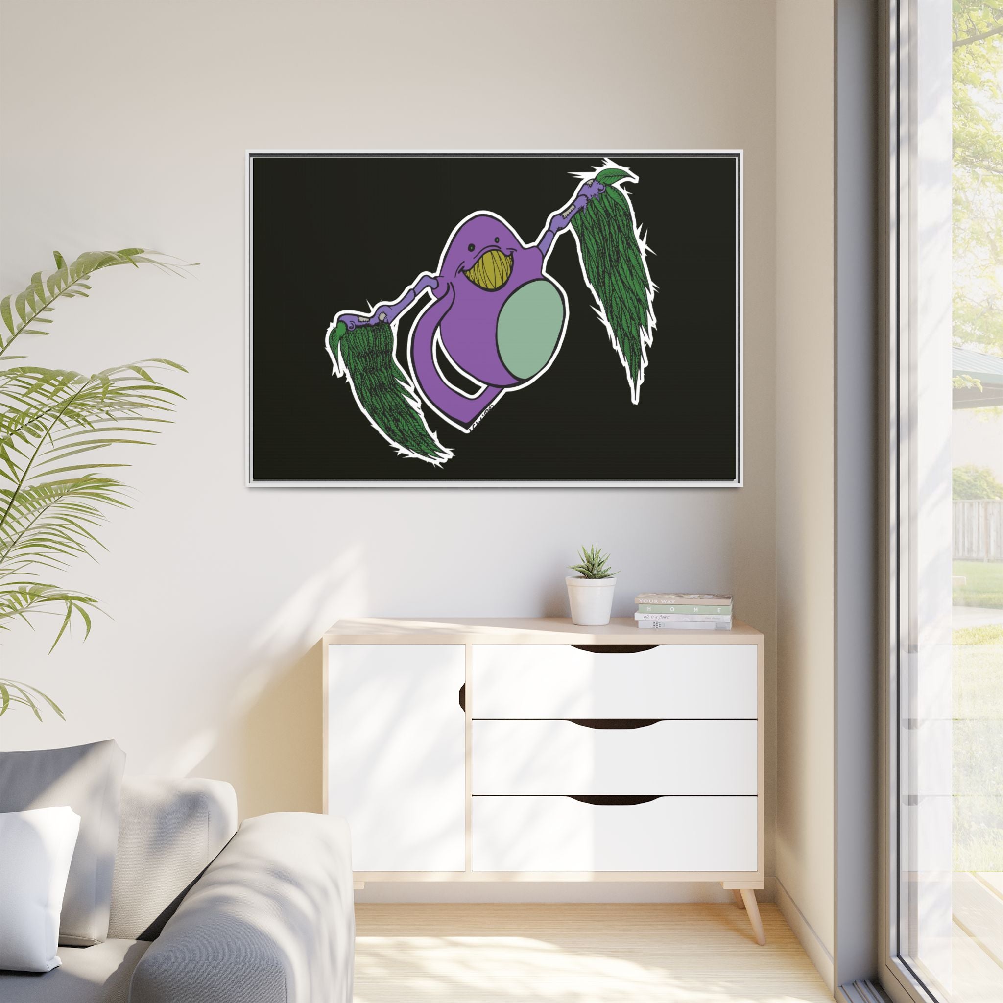 "Fly Guy" Framed Matte Canvas Art —By Larry White