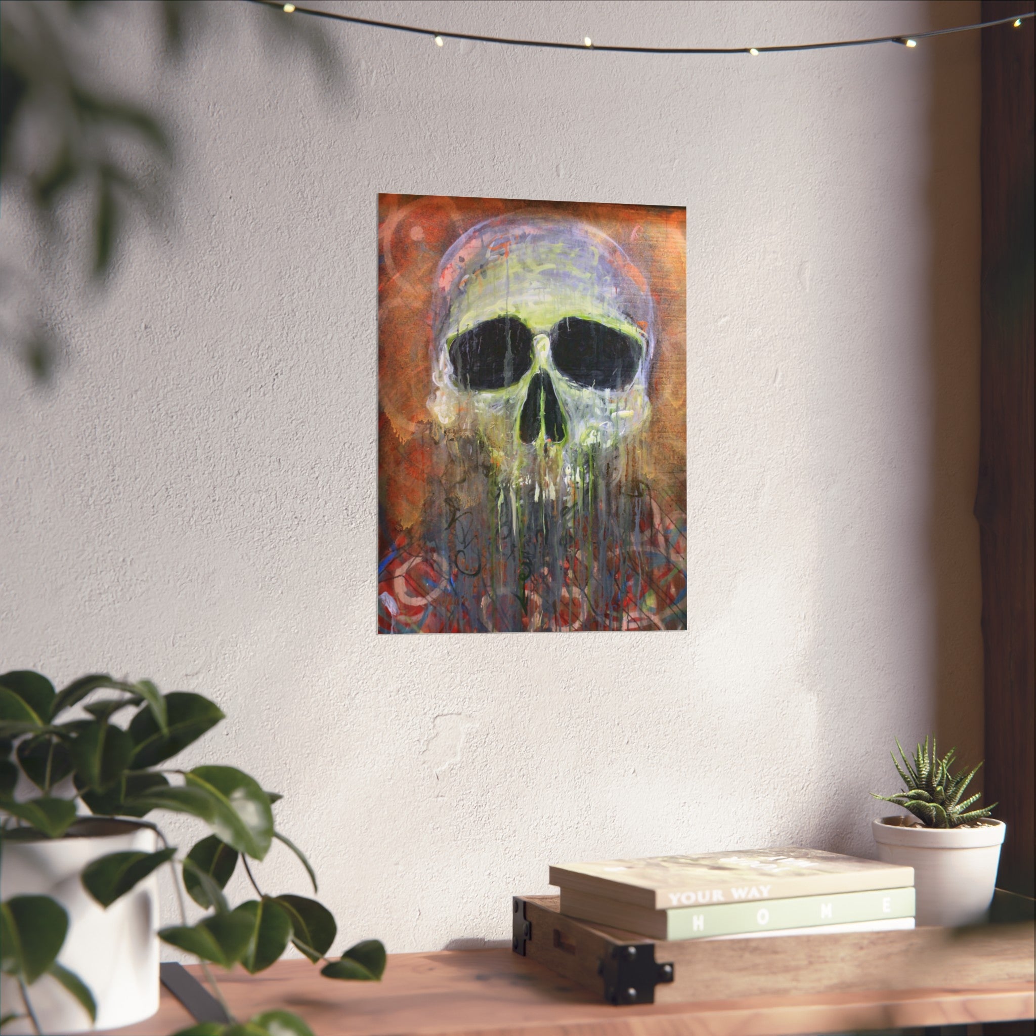 Fisherman's Friend Skull Art Poster — Dripping Fine Art Print by Larry White