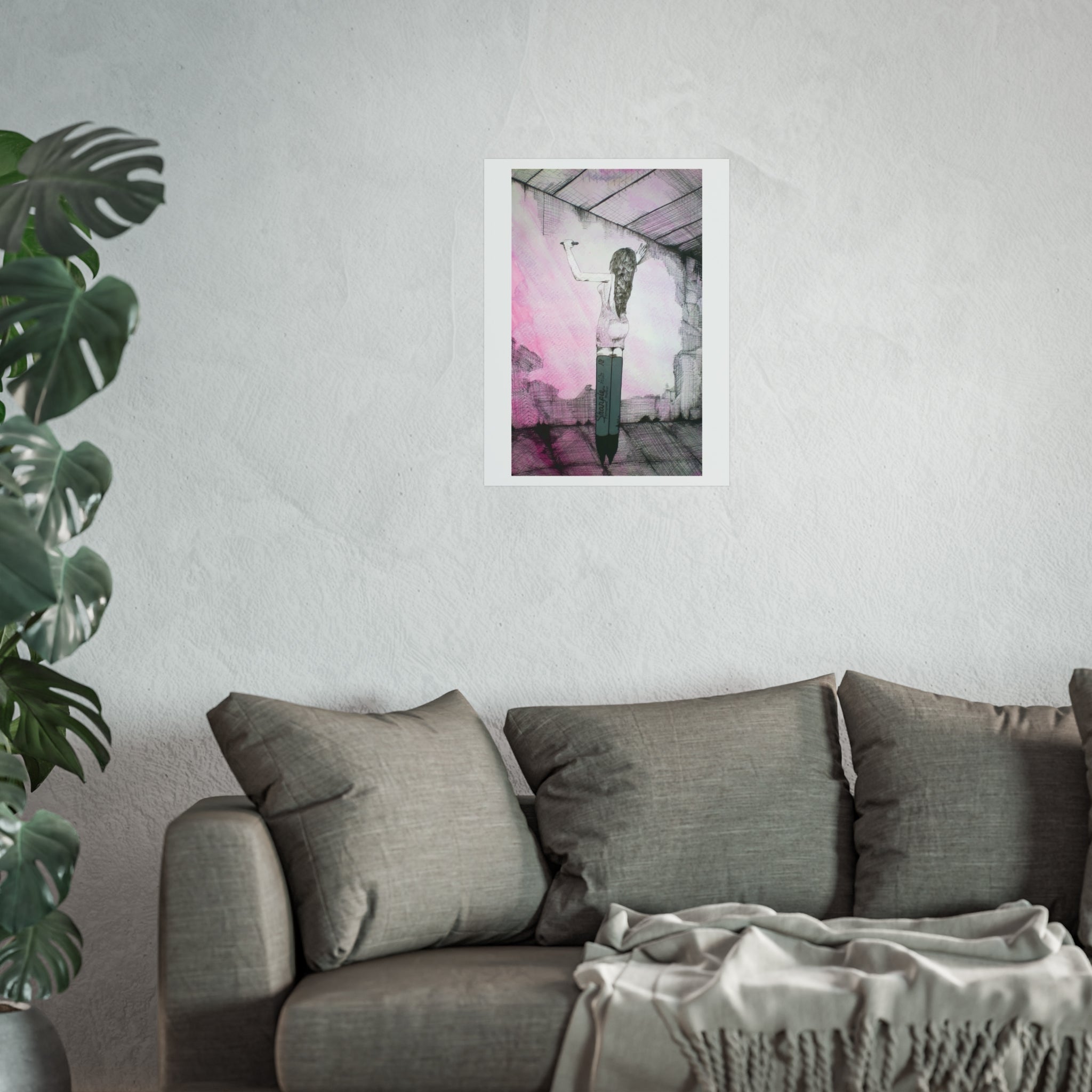 Fine Art Poster — "She Is Sharp" Feminine Illustration by Larry White