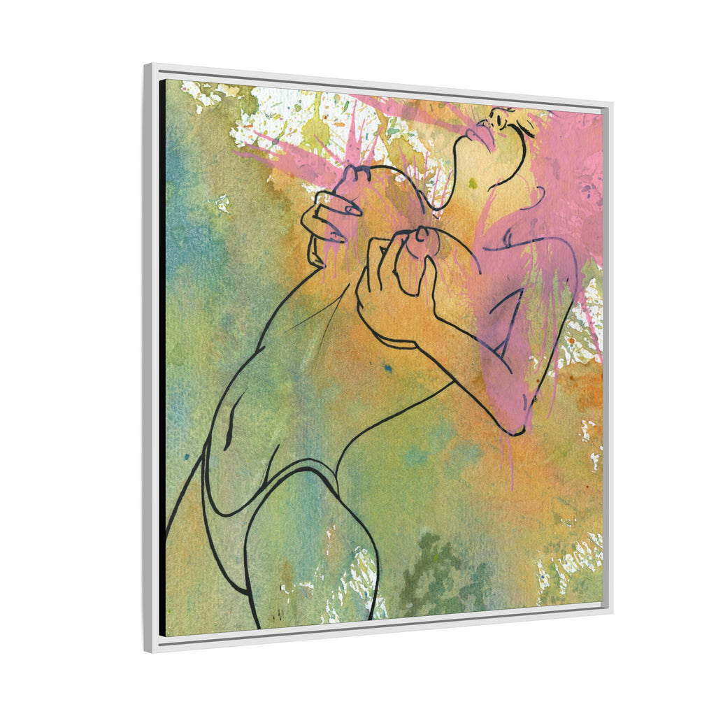 "Pinking" Canvas Framed print By Larry White