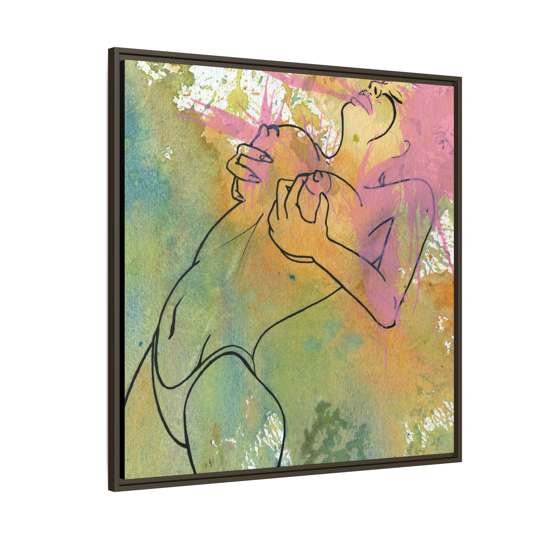 "Pinking" Canvas Framed print By Larry White