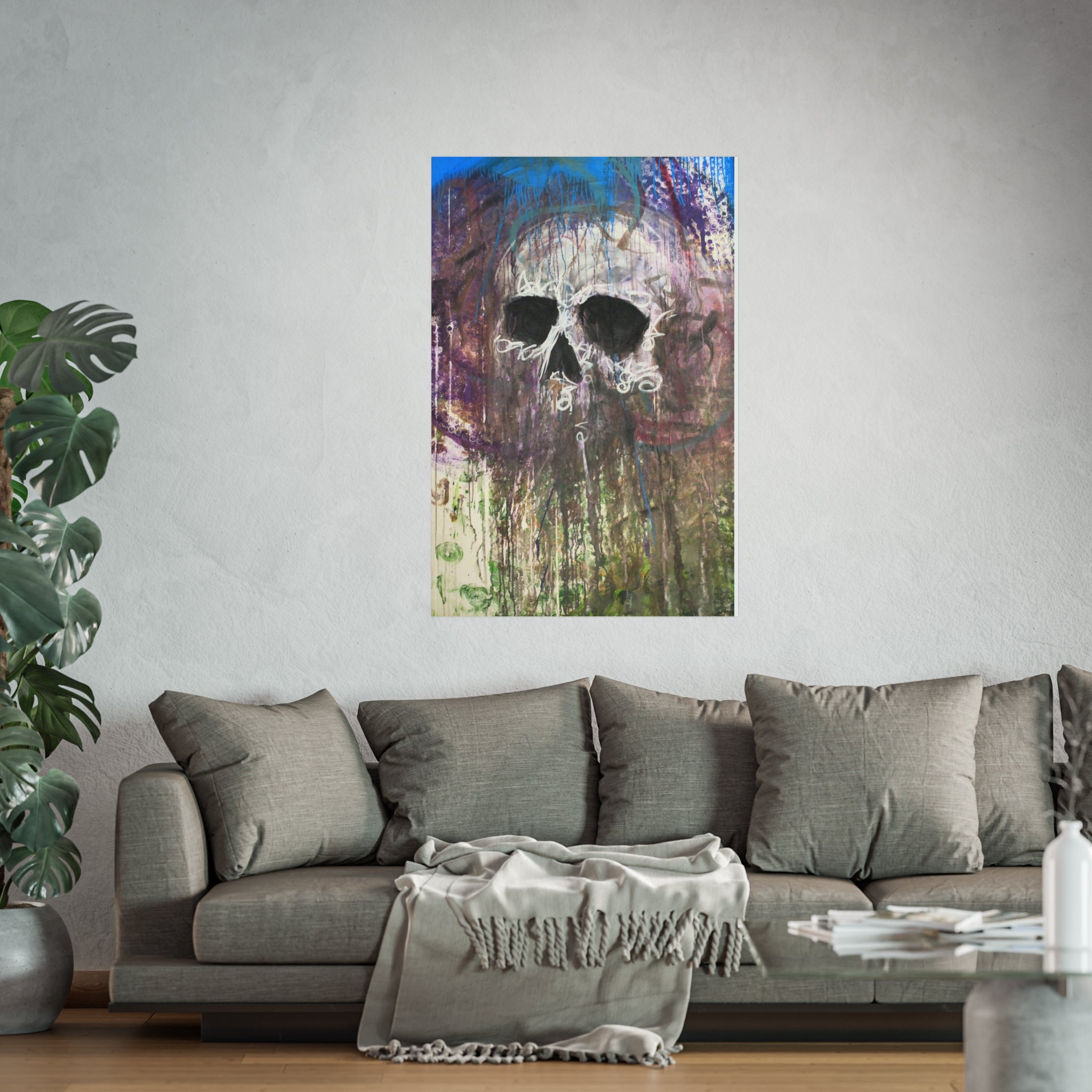 Arctic Skull Fine Art Poster — "Arctic" by Larry White (Mixed Media)