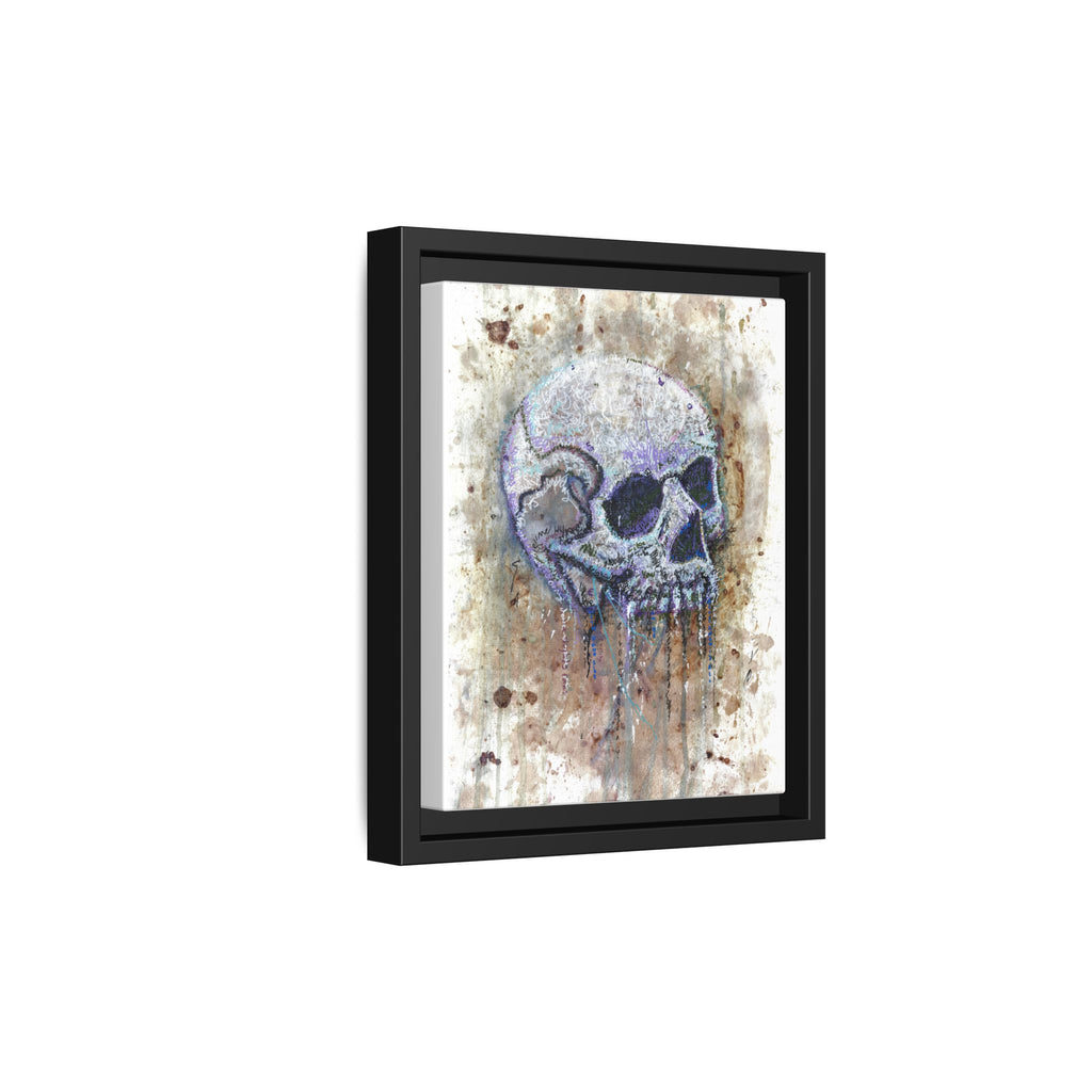 "Albums" Skull Art by Larry White  Framed Matte Canvas —