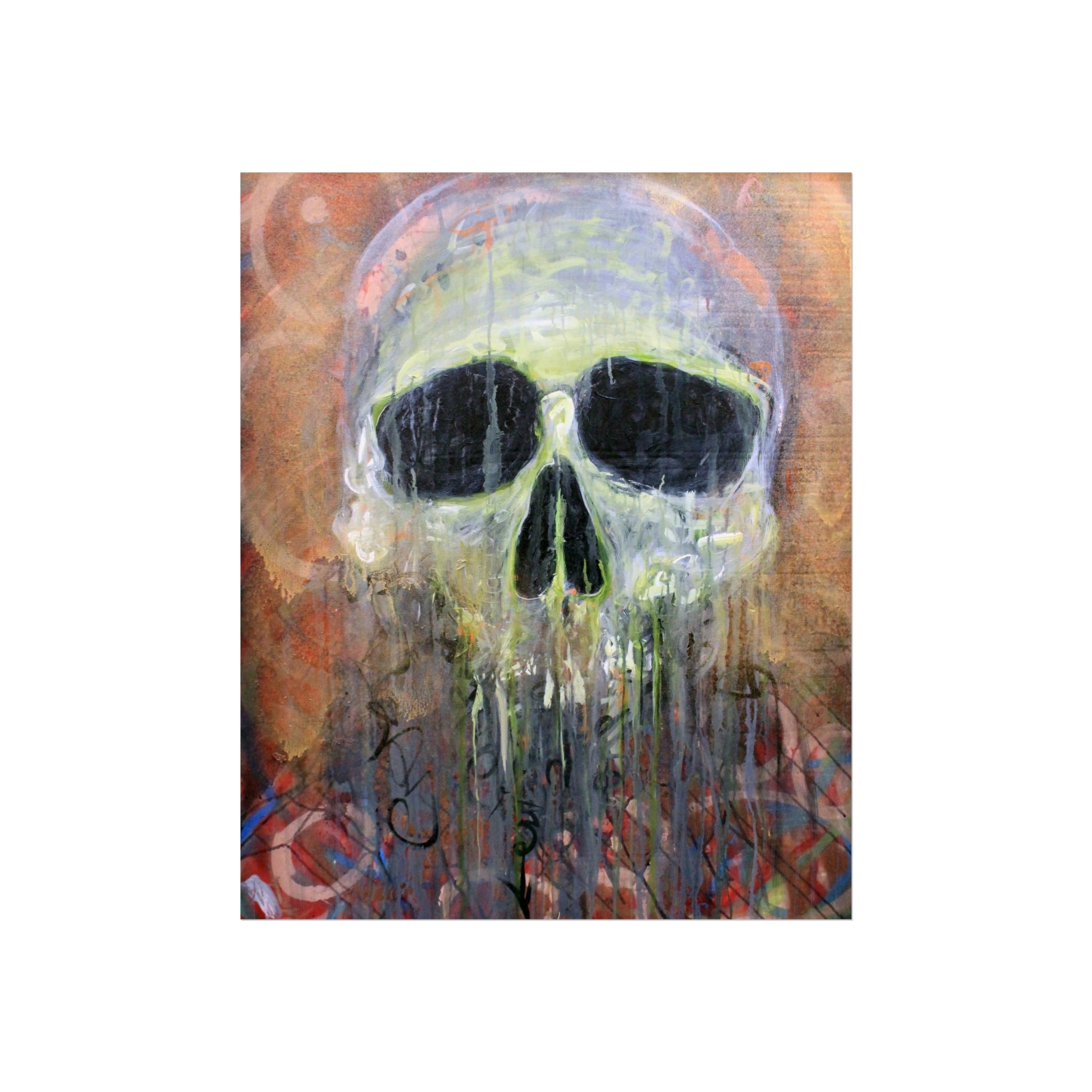 Fisherman's Friend Skull Art Poster — Dripping Fine Art Print by Larry White
