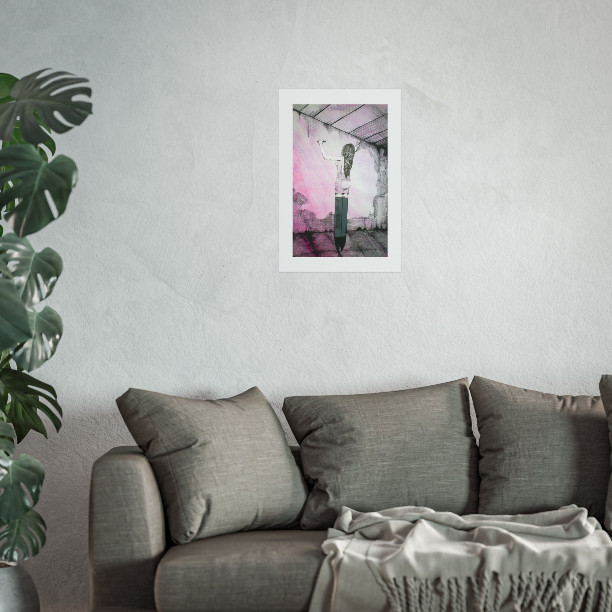 Fine Art Poster — "She Is Sharp" Feminine Illustration by Larry White