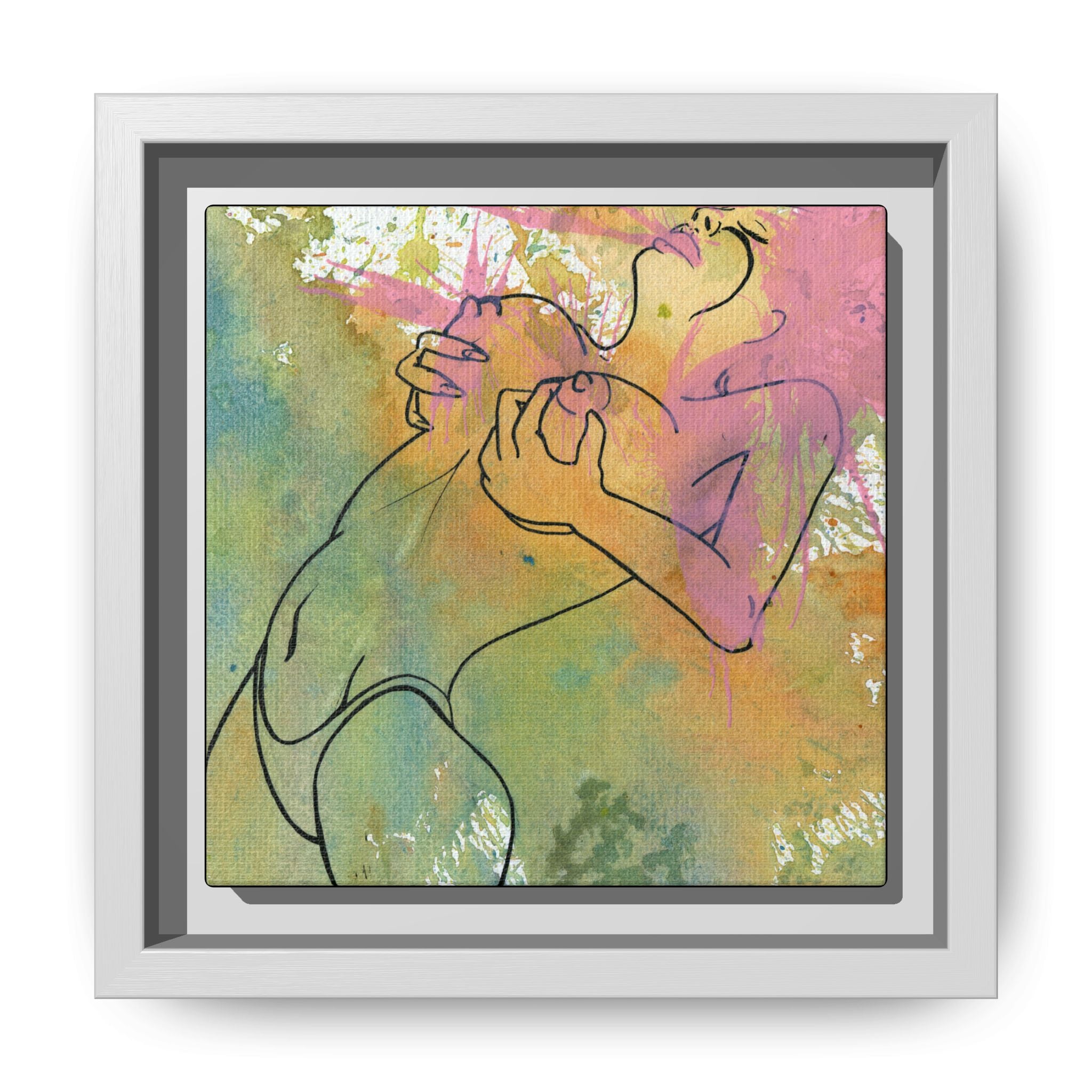 "Pinking" Canvas Framed print By Larry White
