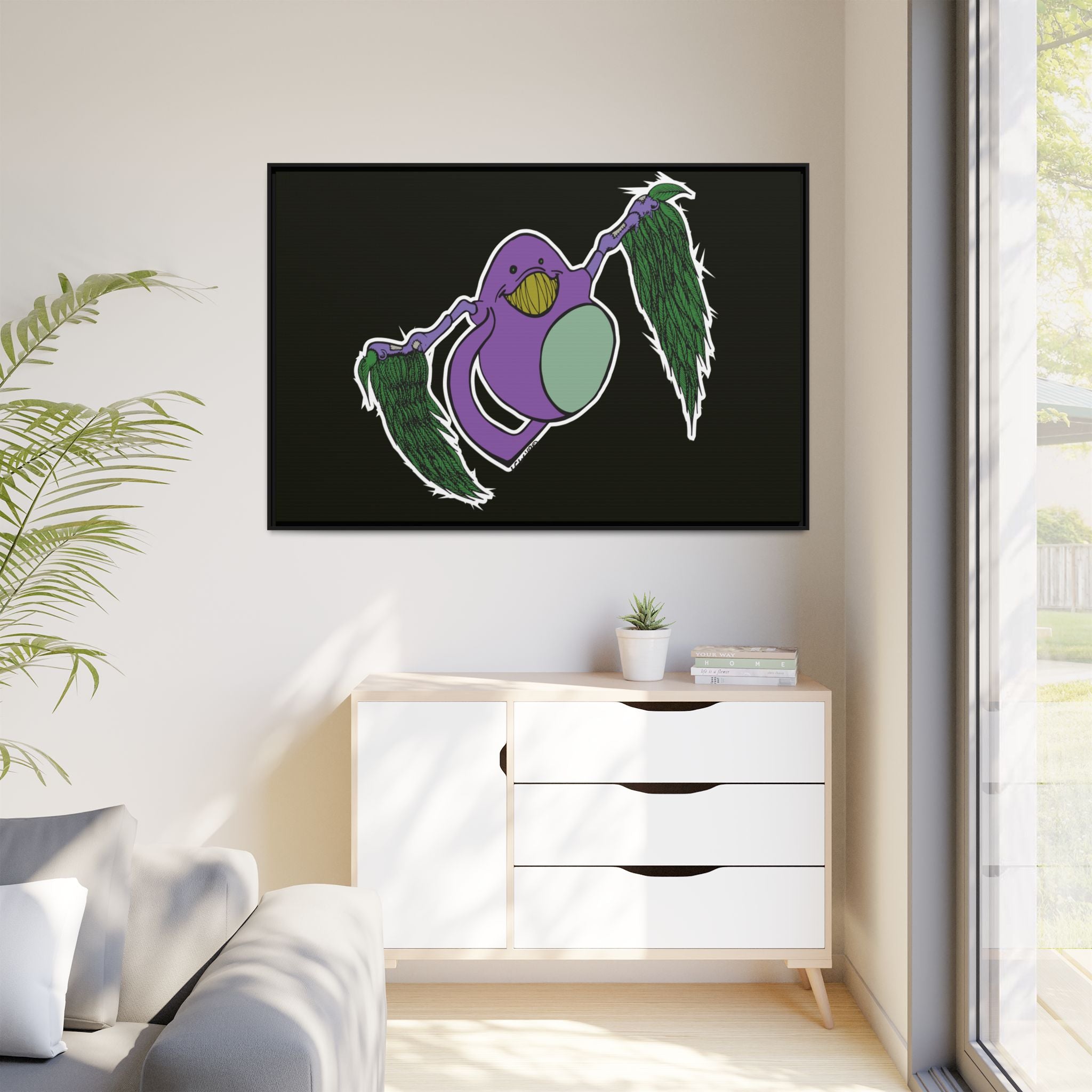"Fly Guy" Framed Matte Canvas Art —By Larry White