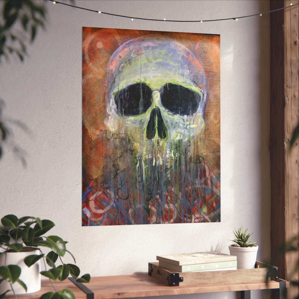 Fisherman's Friend Skull Art Poster — Dripping Fine Art Print by Larry White