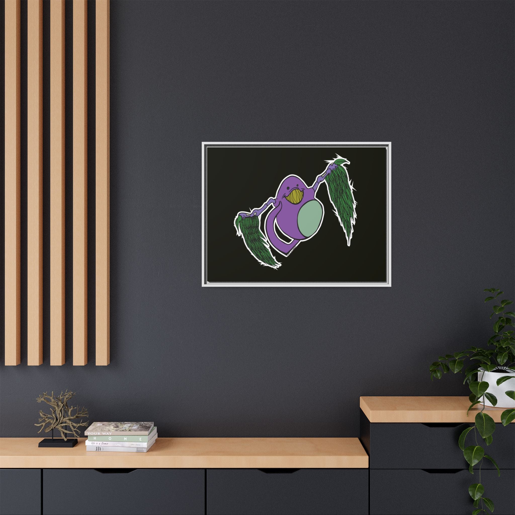 "Fly Guy" Framed Matte Canvas Art —By Larry White