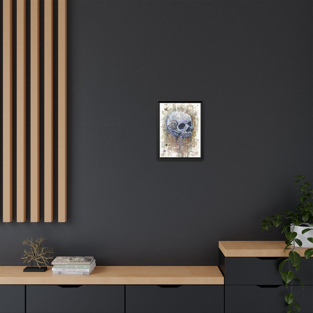 "Albums" Skull Art by Larry White  Framed Matte Canvas —