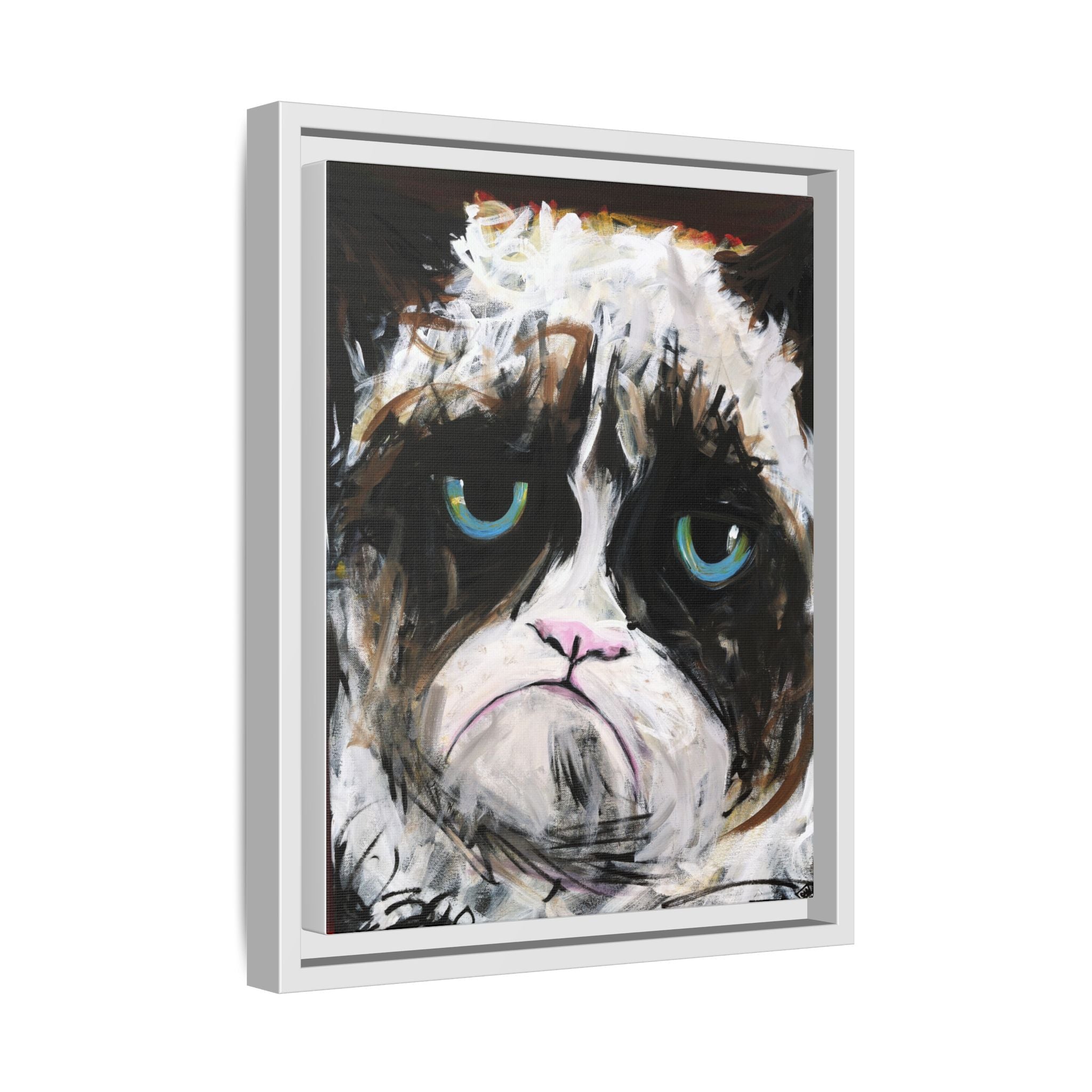Grumpy Cat Portrait canvas print by Larry White